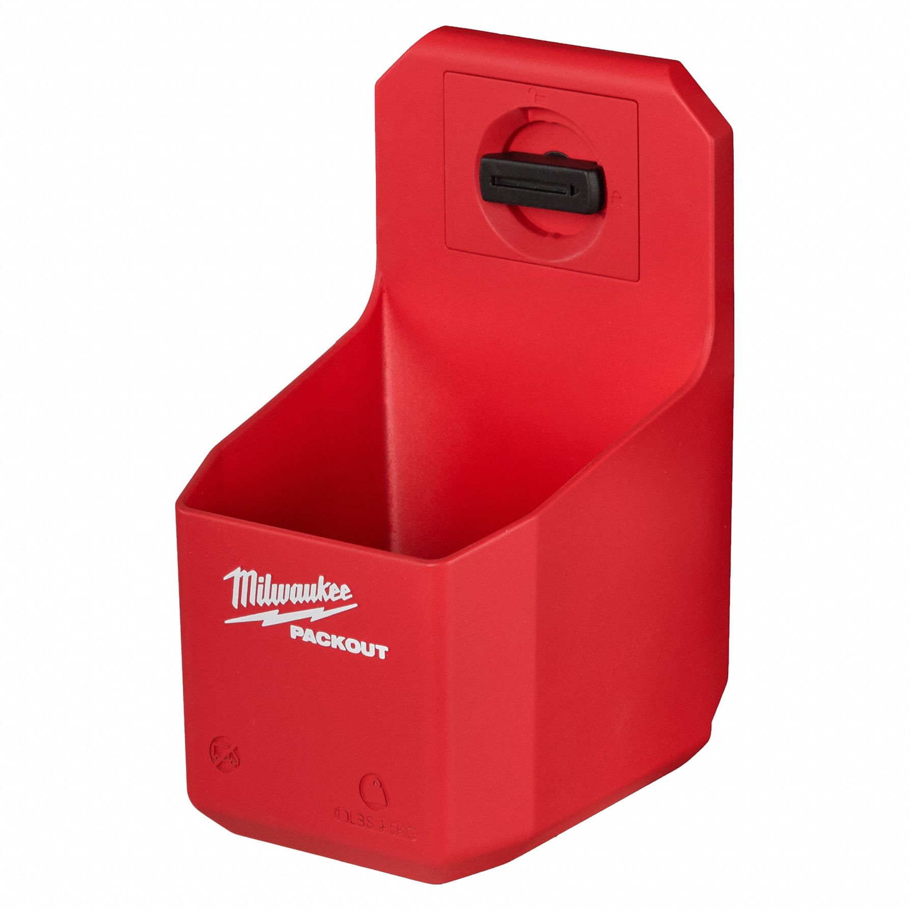 Cup Holder: 4 in W x 7 in H x 7 1/4 in L, Polymer, Red