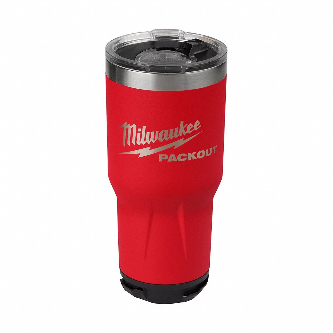 Tumbler: 30 oz Capacity, Red, Metal, 8 in Overall Ht, 4 1/8 in Overall Dia, Bottle