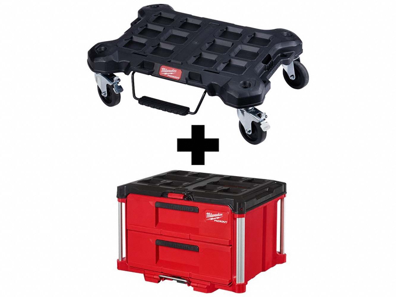 Dolly + PACKOUT 2-Drawer Tool Box