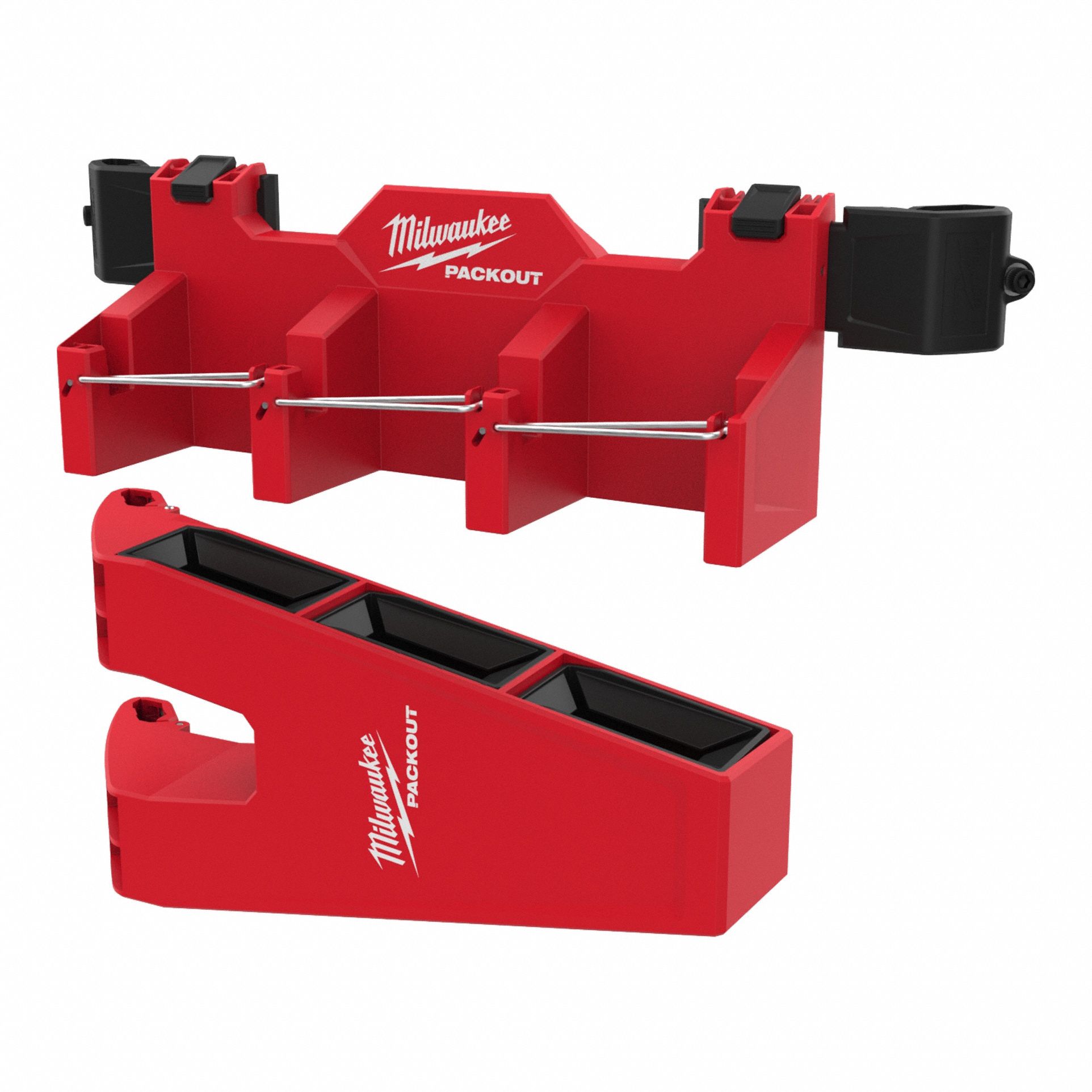 Tool Box Long Tool Holder: 6 3/4 in W x 14 in H x 6 1/4 in L, Red