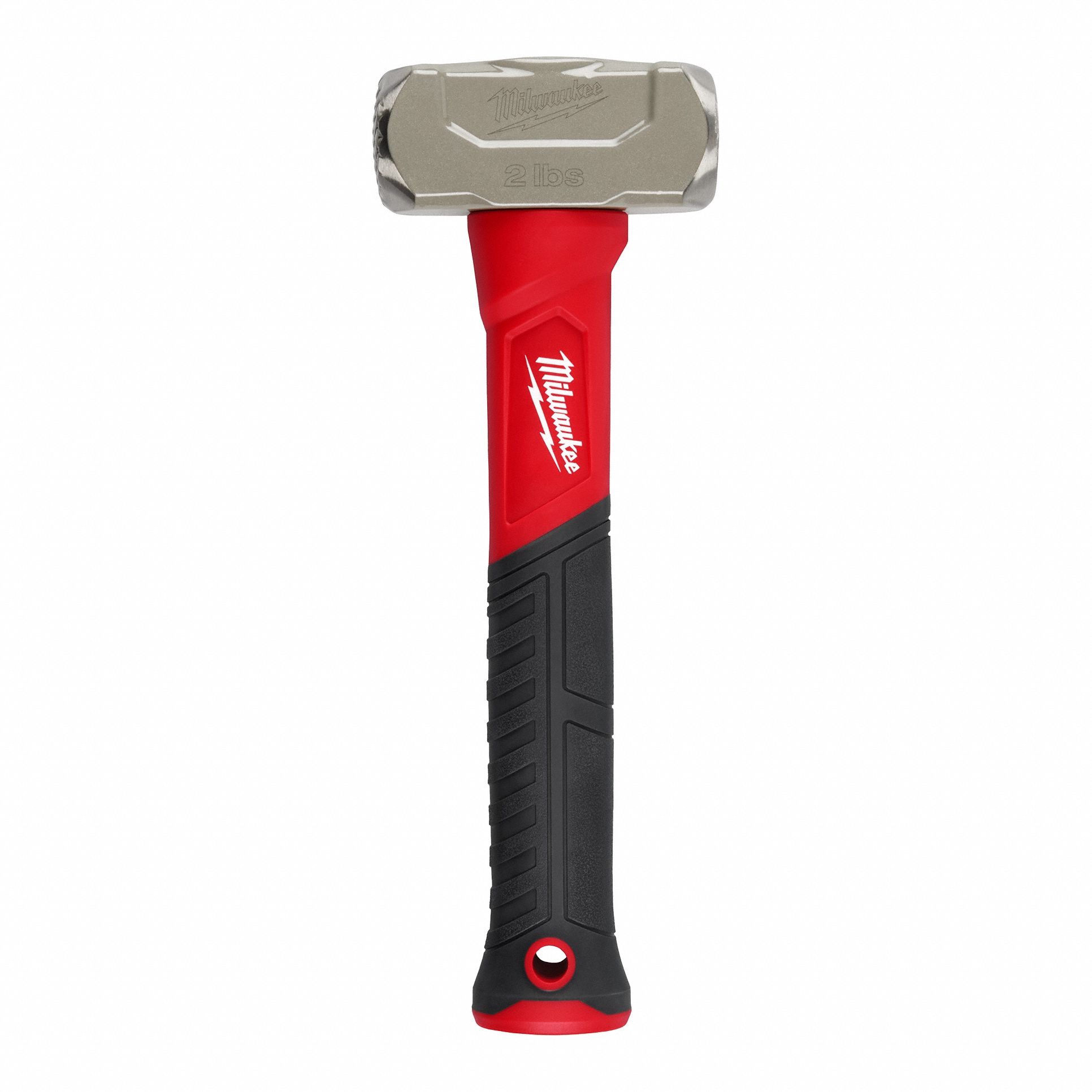 Sledge Hammer: Fiberglass Handle, 2 lb Head Wt, 1 5/8 in Dia, 11 in Overall Lg, Round Shape