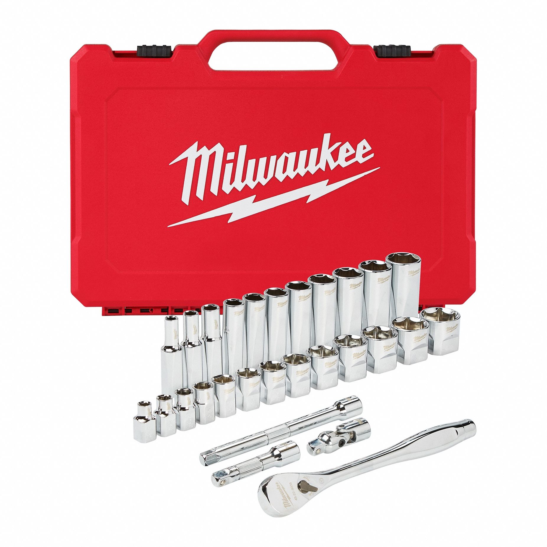 DRIVE SAE SOCKET SET, 3/8 IN,28 PIECES