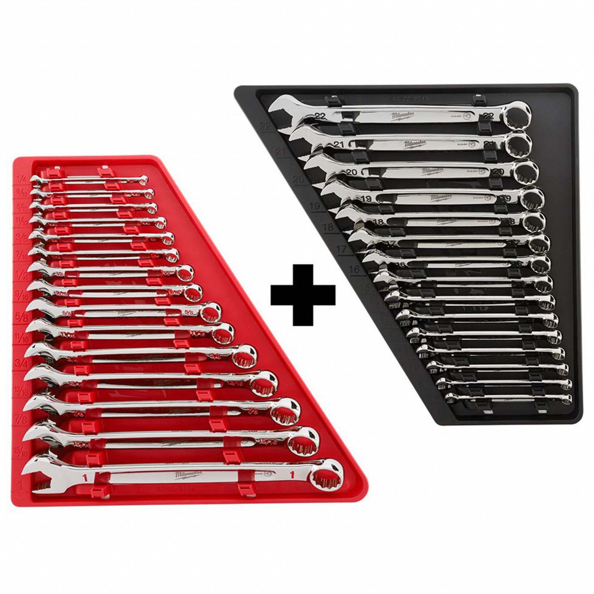 MILWAUKEE, Alloy Steel, Chrome, Combination Wrench Set - 383YE5|48-22 ...