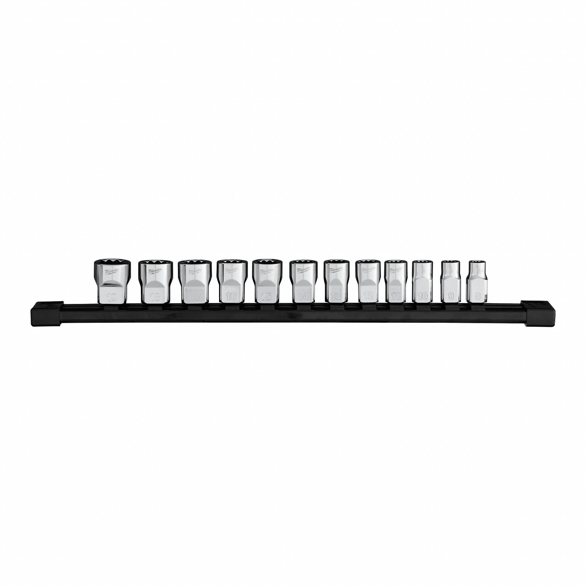Socket Set - Metric 12pt: 3/8 in Drive Size, Small Set (0-50 pieces) Set Size, 12 Pieces