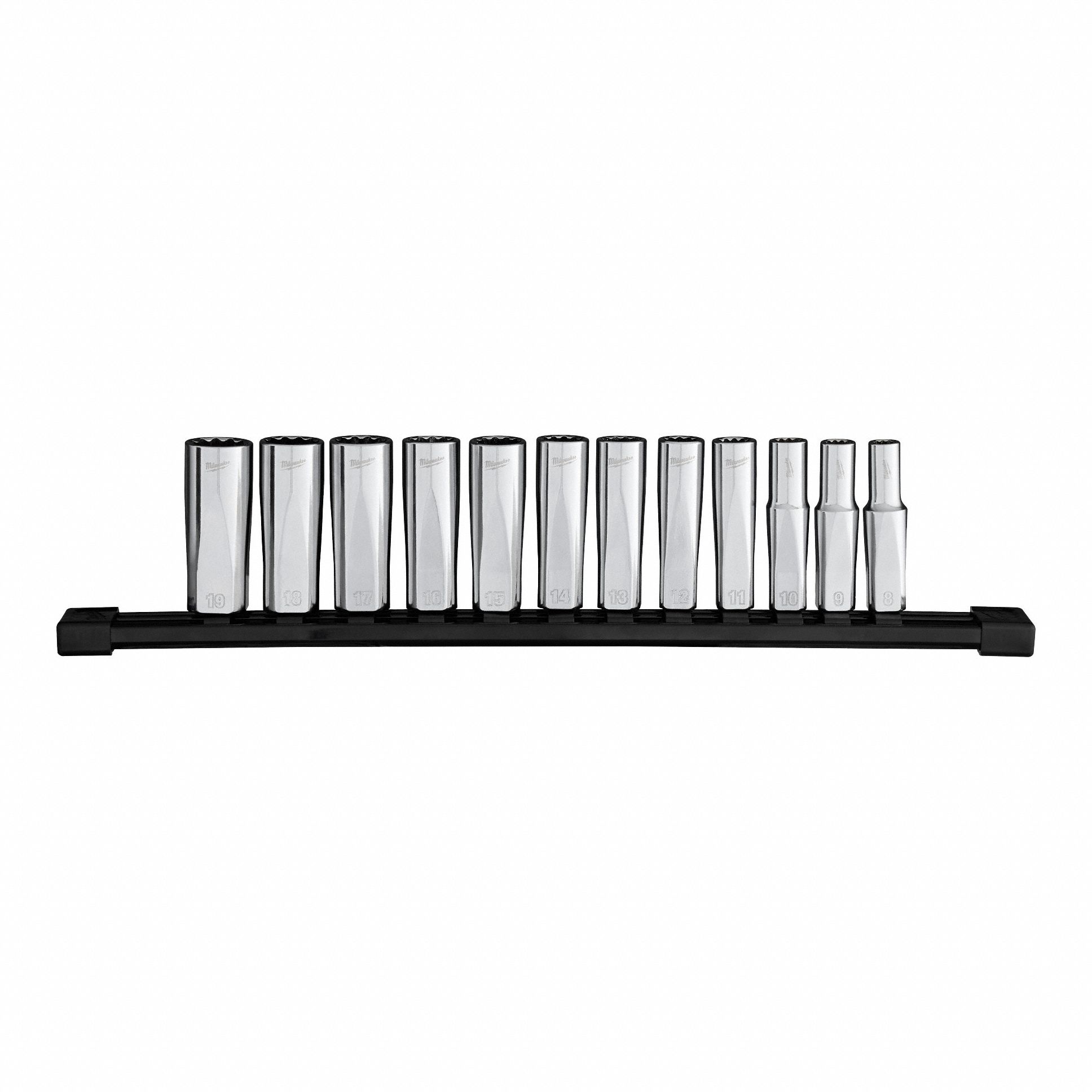 Deep Well Socket Set Metric 12pt: 3/8 in Drive Size, Small Set (0-50 pieces) Set Size