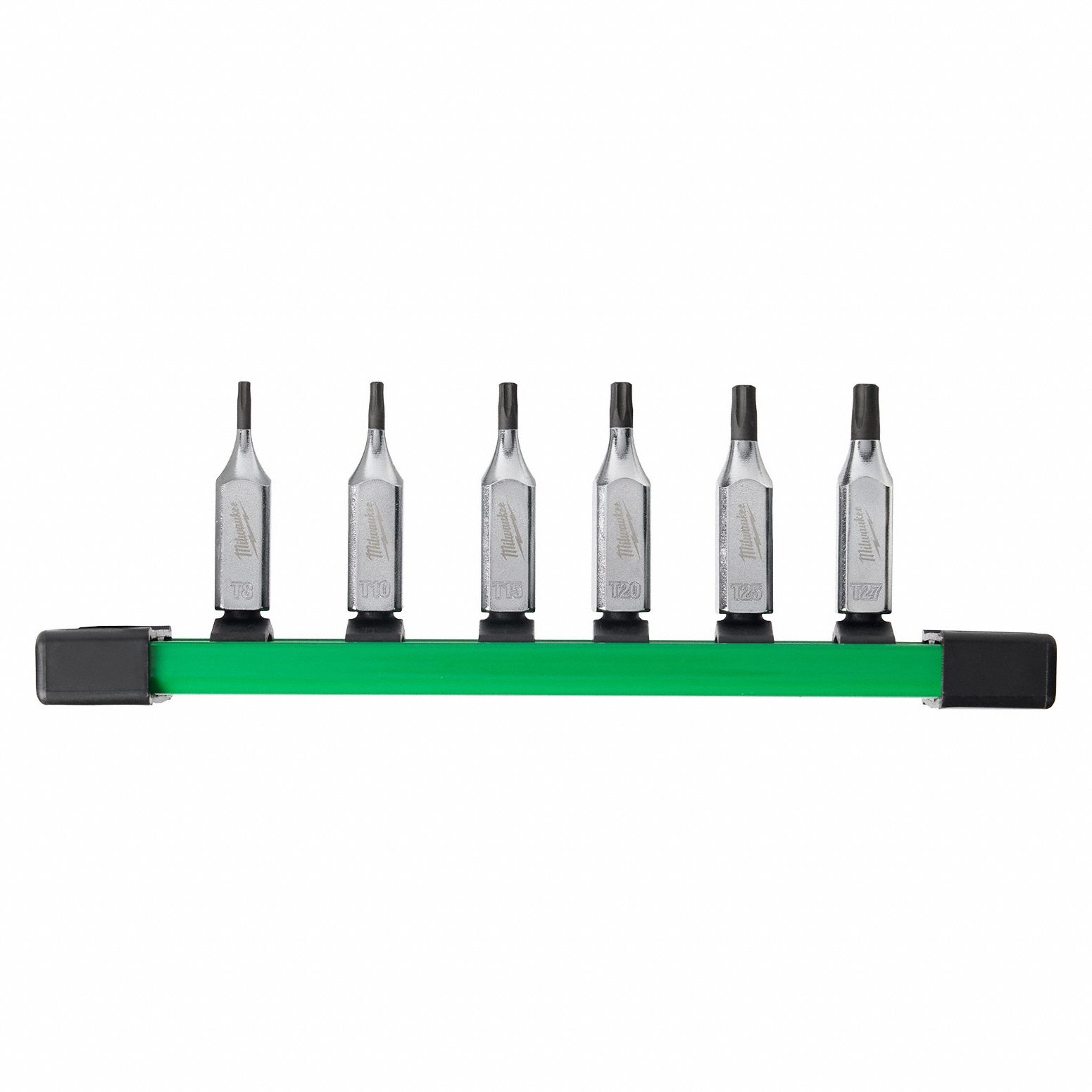 Socket Bit Set: 1 - 25 Pieces, 1/4 in Drive Size, 6 Pieces, T8 to T27 Tip Size Range, Torx