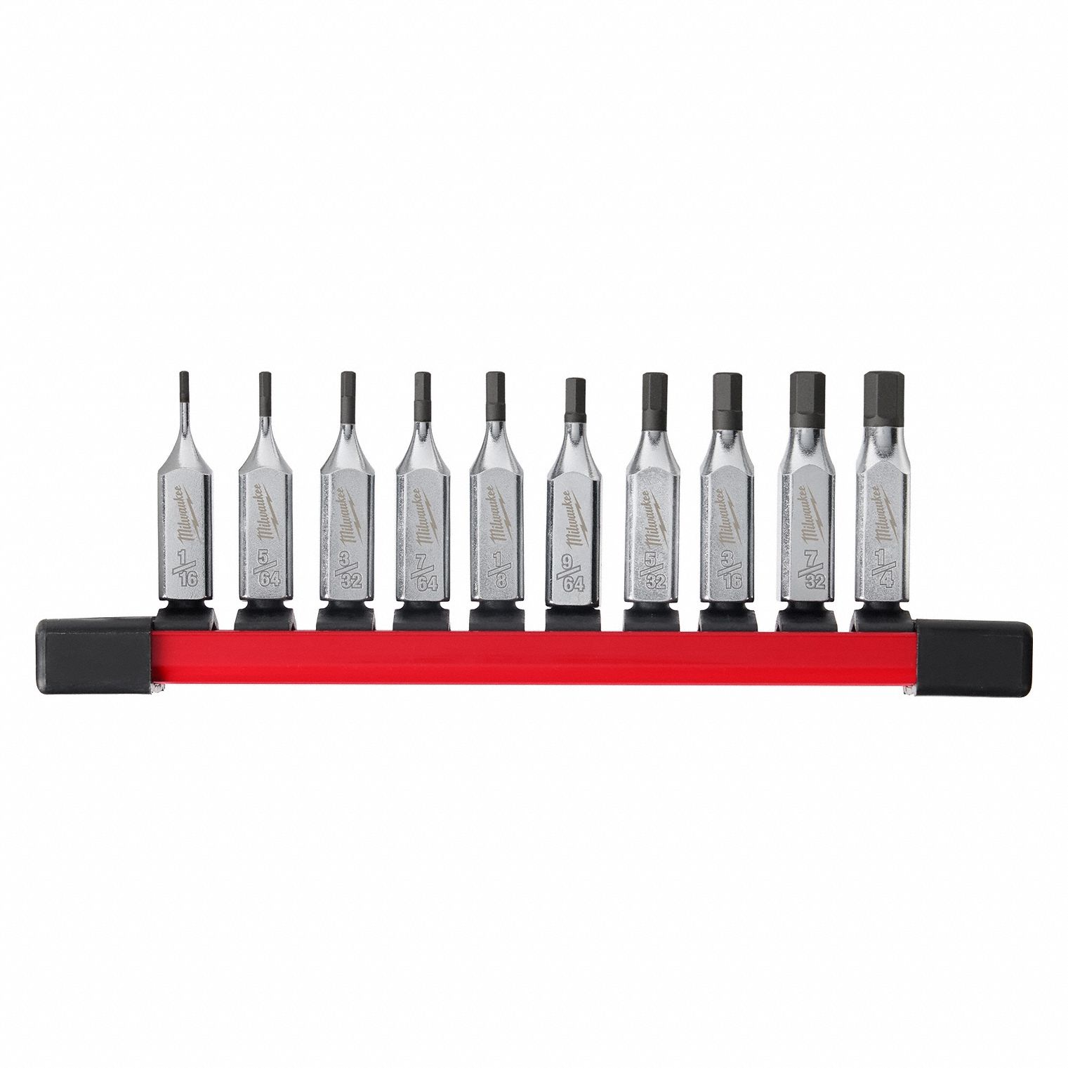 Socket Bit Set: 1 - 25 Pieces, 1/4 in Drive Size, 10 Pieces, 7 in Overall Lg, Fixed Insert