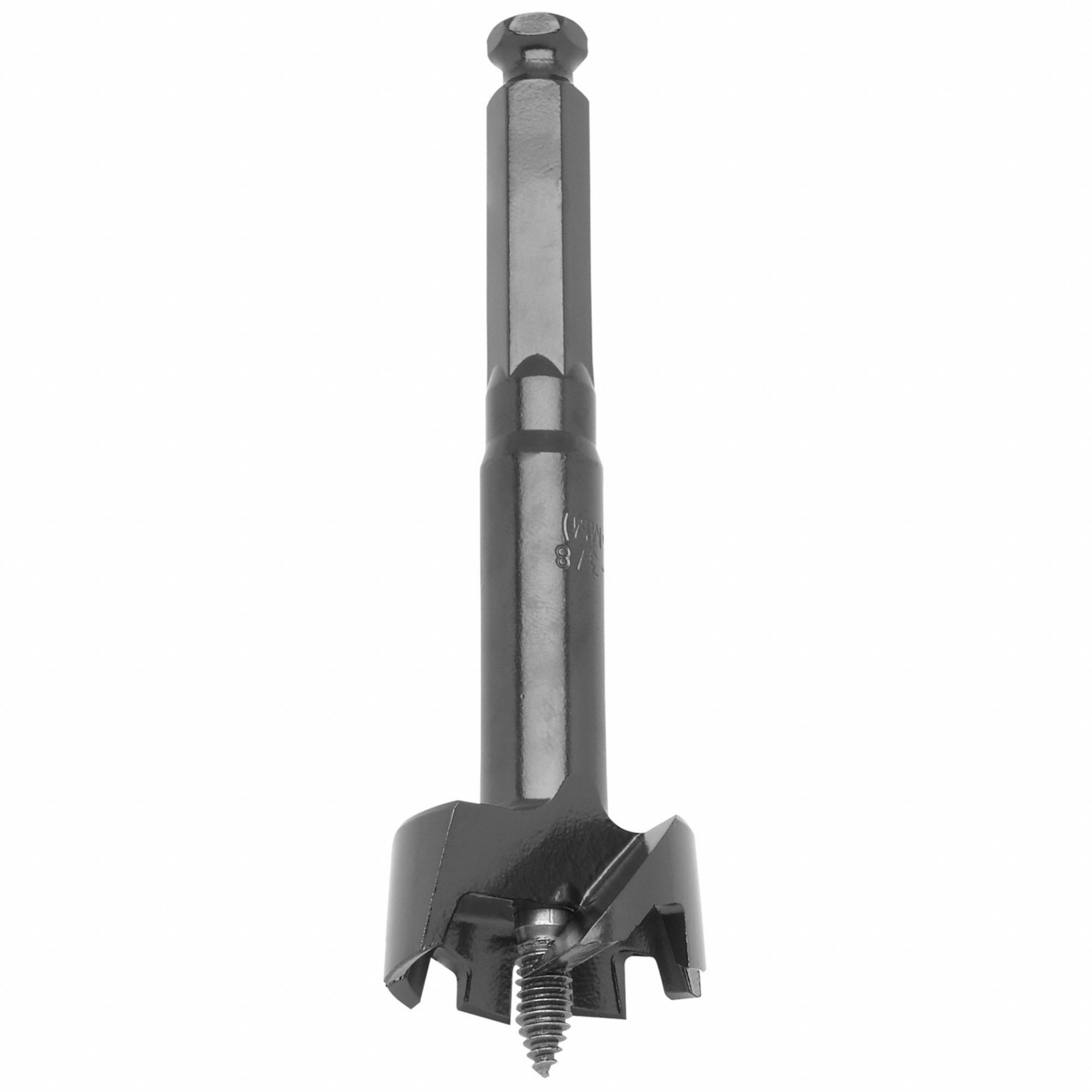 Self Feed Drill Bit: 1 3/8 in Drill Bit Size, Hex, 7/16 in Shank Dia, 6 5/8 in Overall Lg