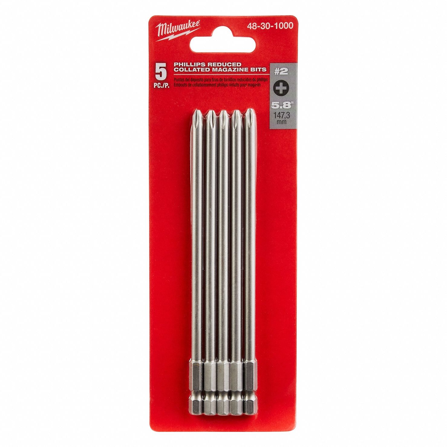 5-Piece Phillips Collated Magazine Bits