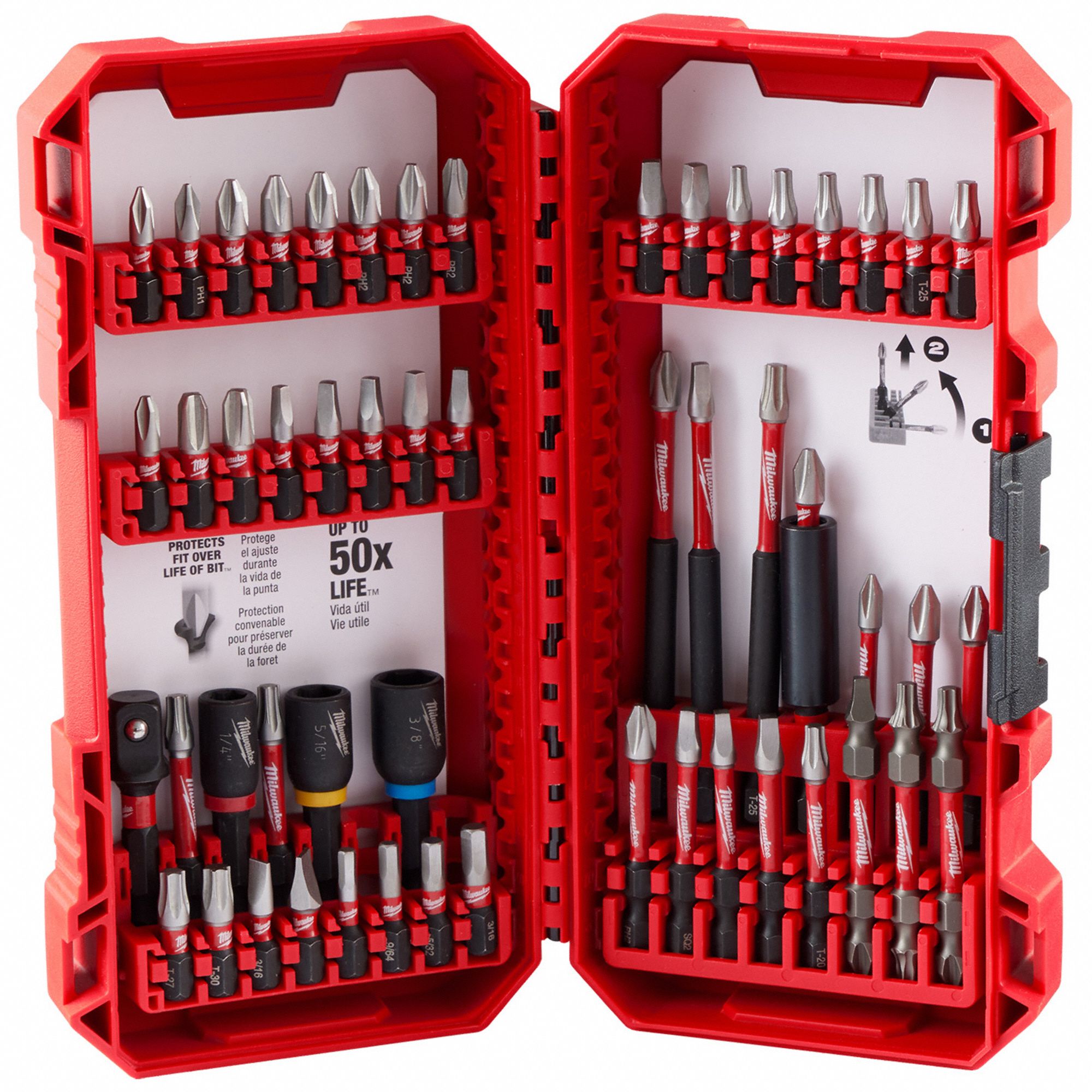 DRIVER BIT SET,IMPACT,54 PCS