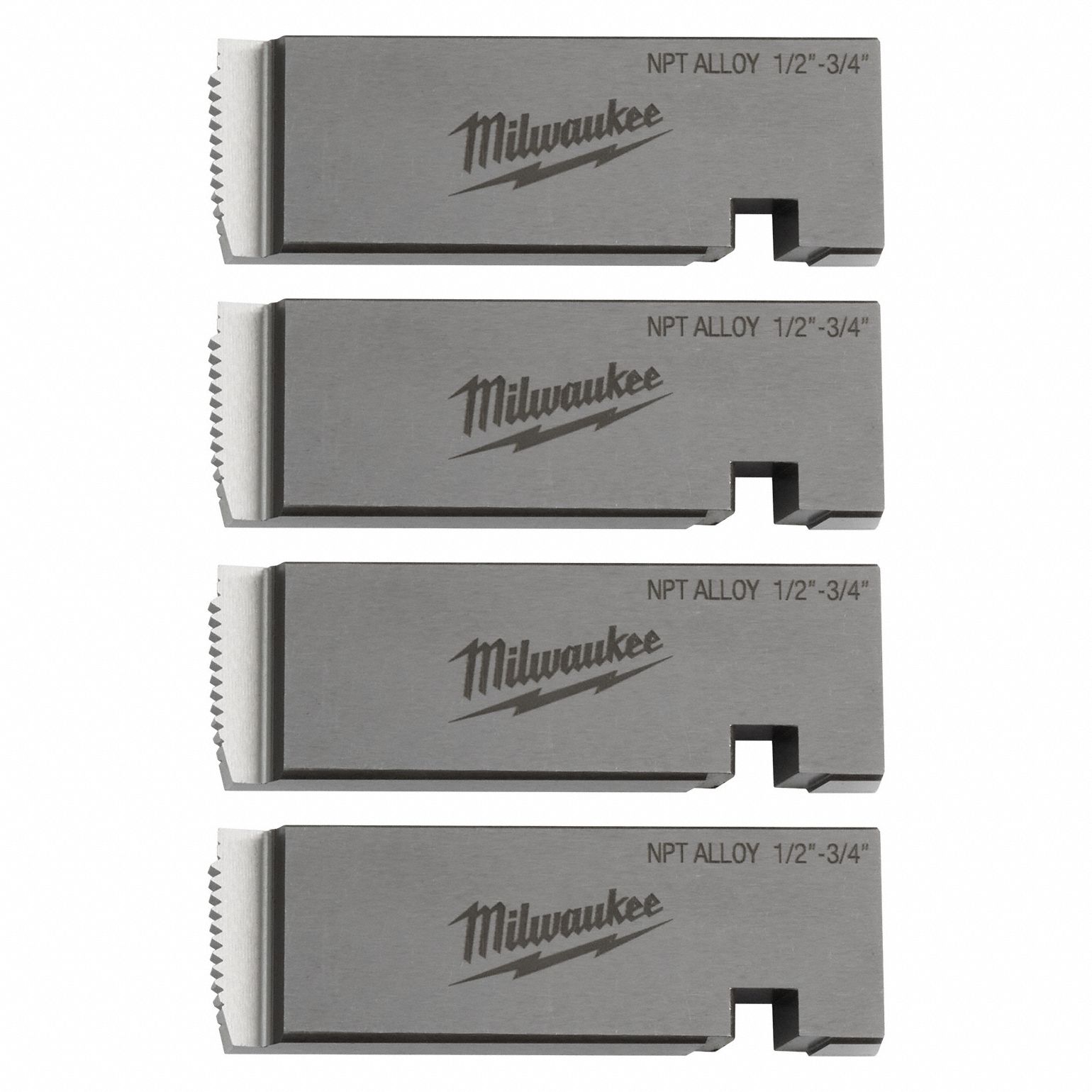 Pipe Threading Die: For Universal Heads, 1/2 in to 3/4 in Pipe, Conduit/Galvanized Steel/Iron, NPT