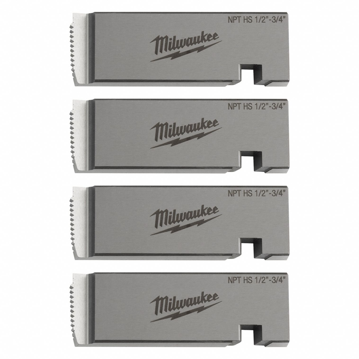 Pipe Threading Die: For Universal Heads, 1/2 in to 3/4 in Pipe, Conduit/Galvanized Steel/Iron, NPT