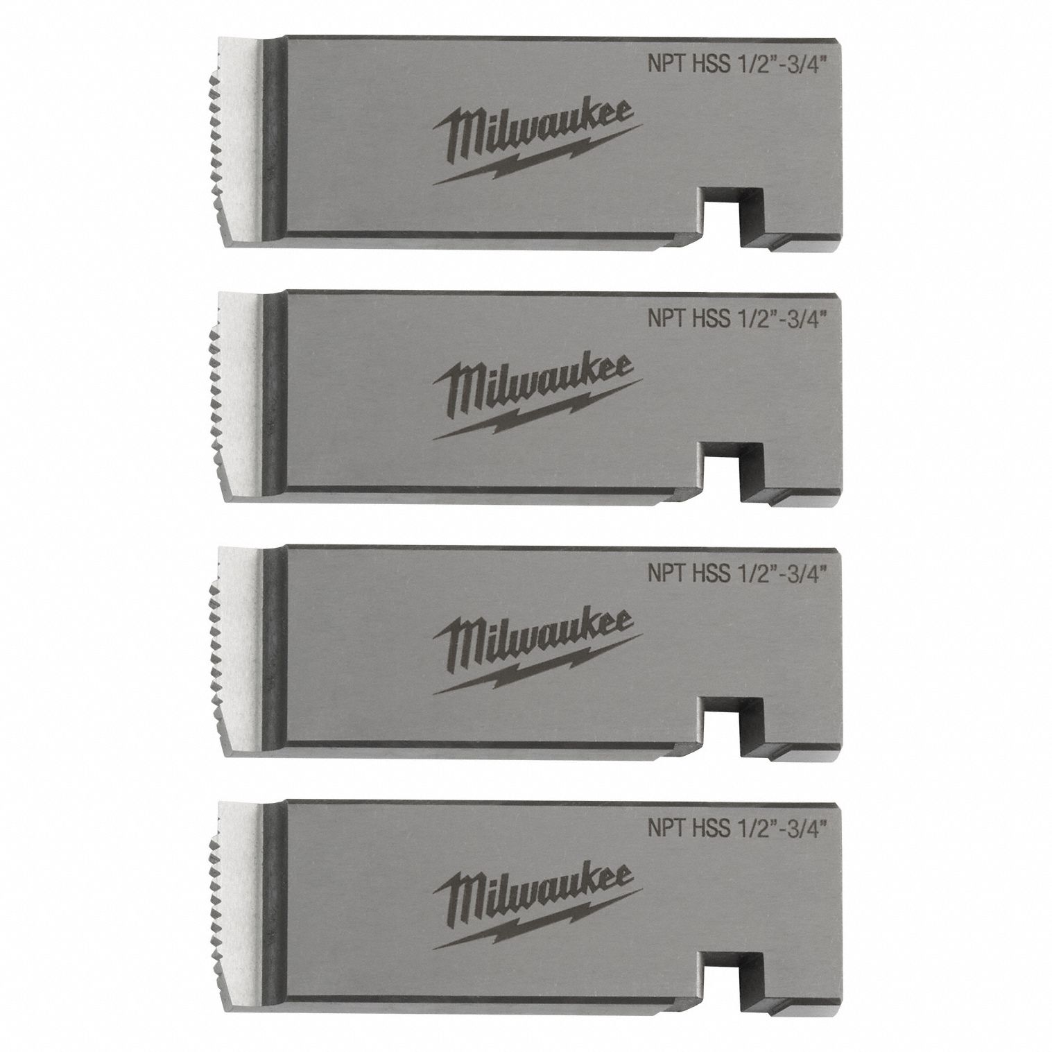 Pipe Threading Die: For Universal Heads, 1/2 in to 3/4 in Pipe, Conduit/Galvanized Steel/Iron, NPT