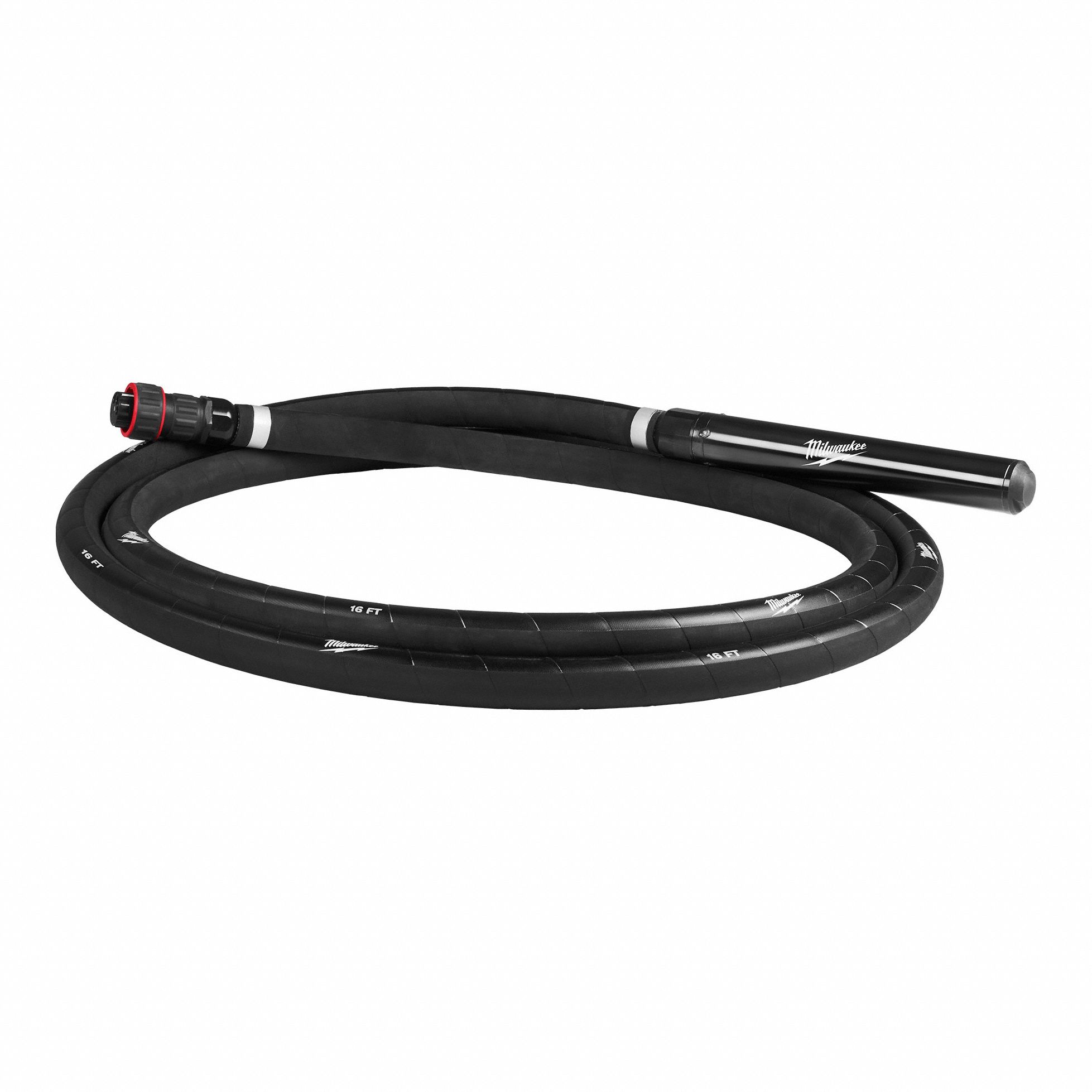 Vibrator Whip: MXF372-2XC/MXF372-2XCB, 16 ft Overall Lg, 2 1/4 in Overall Wd, Quick-Connect, Steel