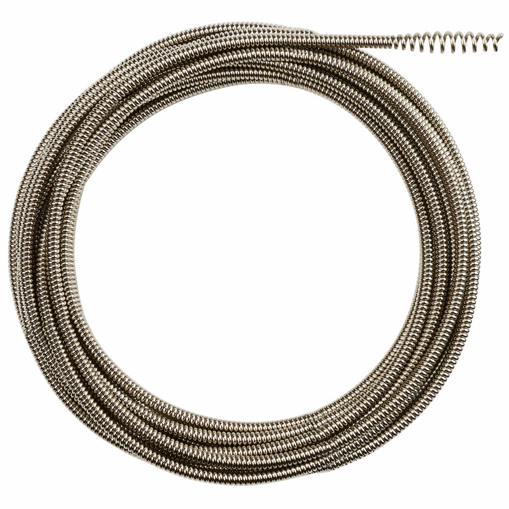Drain Cleaning Cable: 1/4 in Dia., 25 ft Lg., Inner Core, Bulb Auger, 2 in Max. Pipe Dia.
