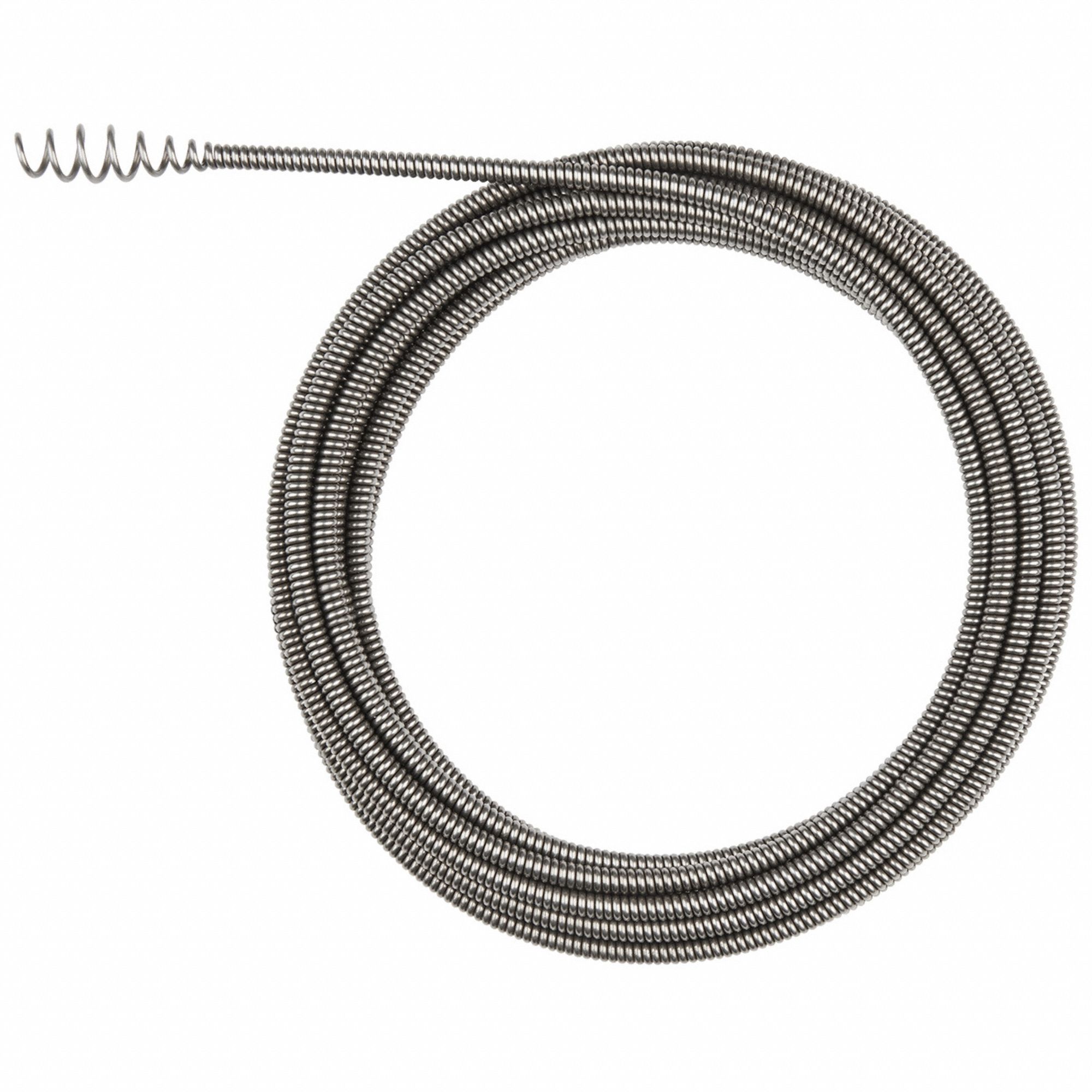 Drain Cleaning Cable: 1/4 in Dia., 25 ft Lg., Hollow Core, Bulb Auger, 2 in Max. Pipe Dia.