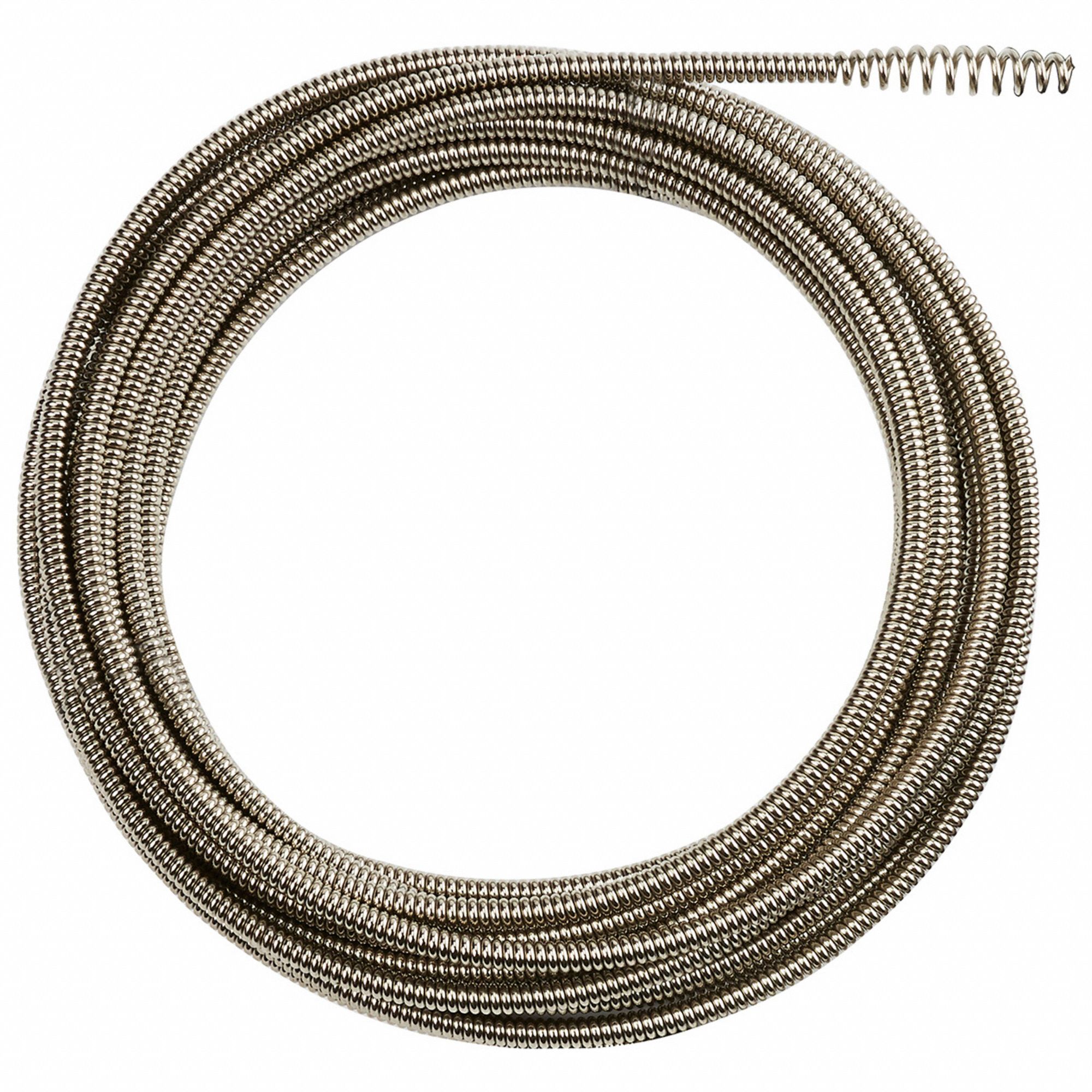 Drain Cleaning Cable: 1/4 in Dia., 35 ft Lg., Inner Core, Bulb Auger, 3 in Max. Pipe Dia.