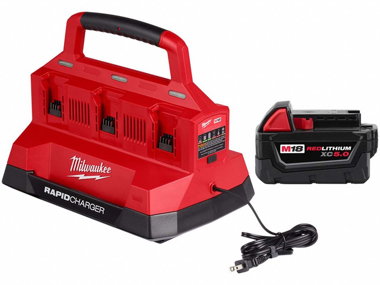 Battery and Charger: M18™, 5 Ah, Battery Included, Charger Included, 18V DC