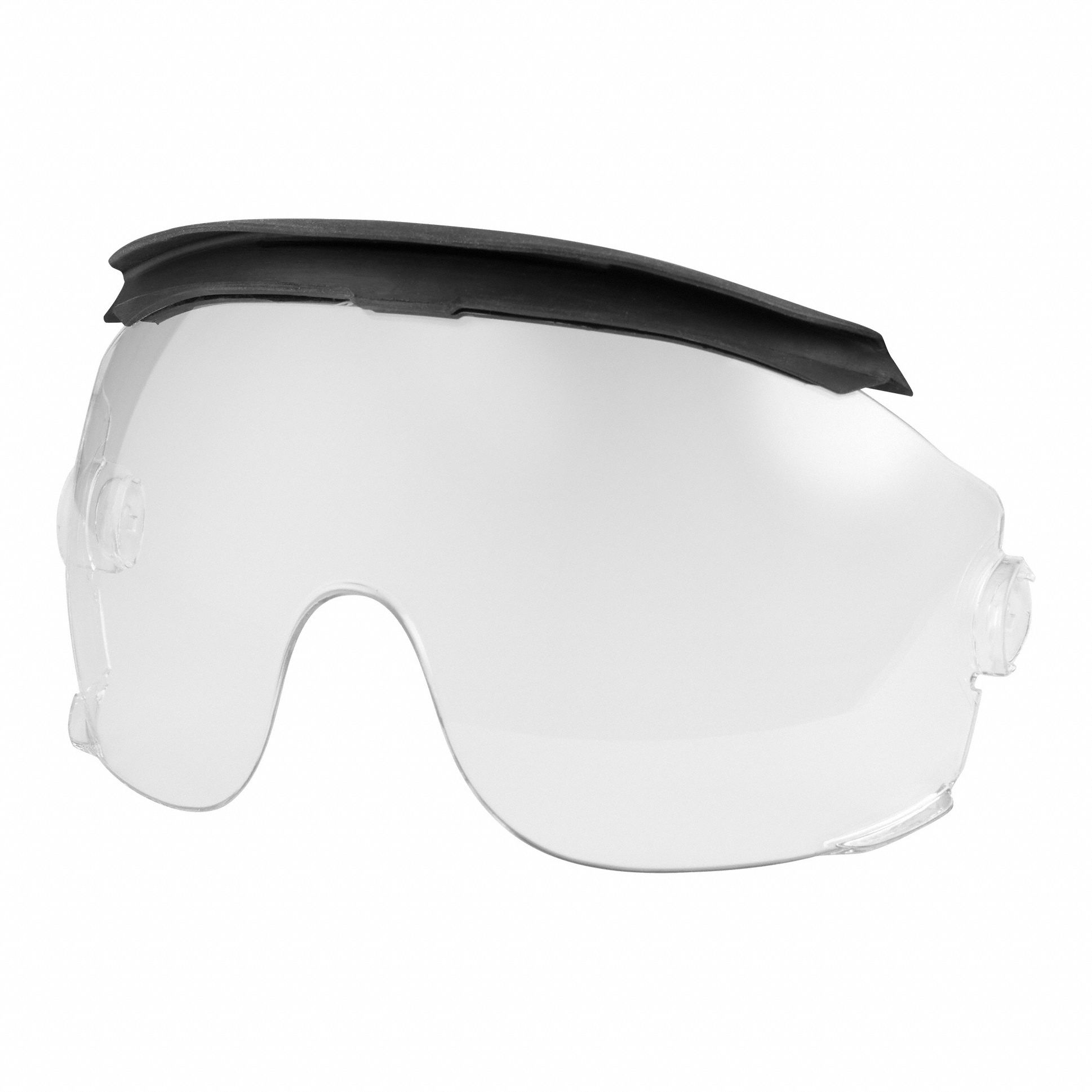 Face Shield Visor: 8 1/8 in Overall Wd, 4 3/8 in Overall Ht, Clear, Reusable