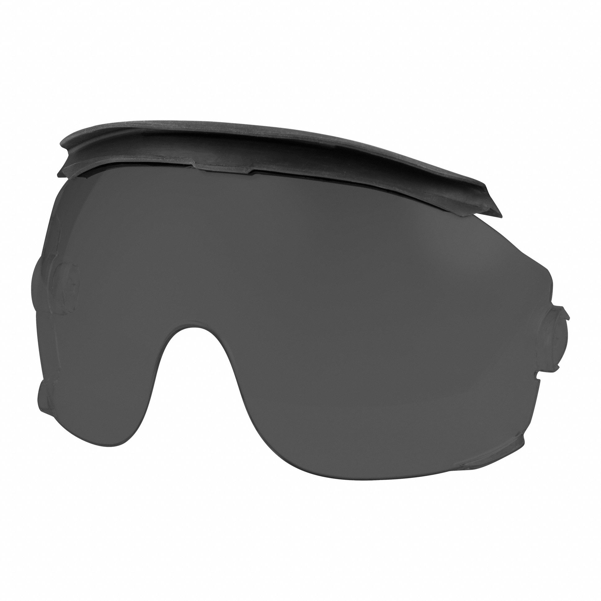 Face Shield Visor: 8 1/8 in Overall Wd, 4 3/8 in Overall Ht, Gray, Reusable, 10 PK