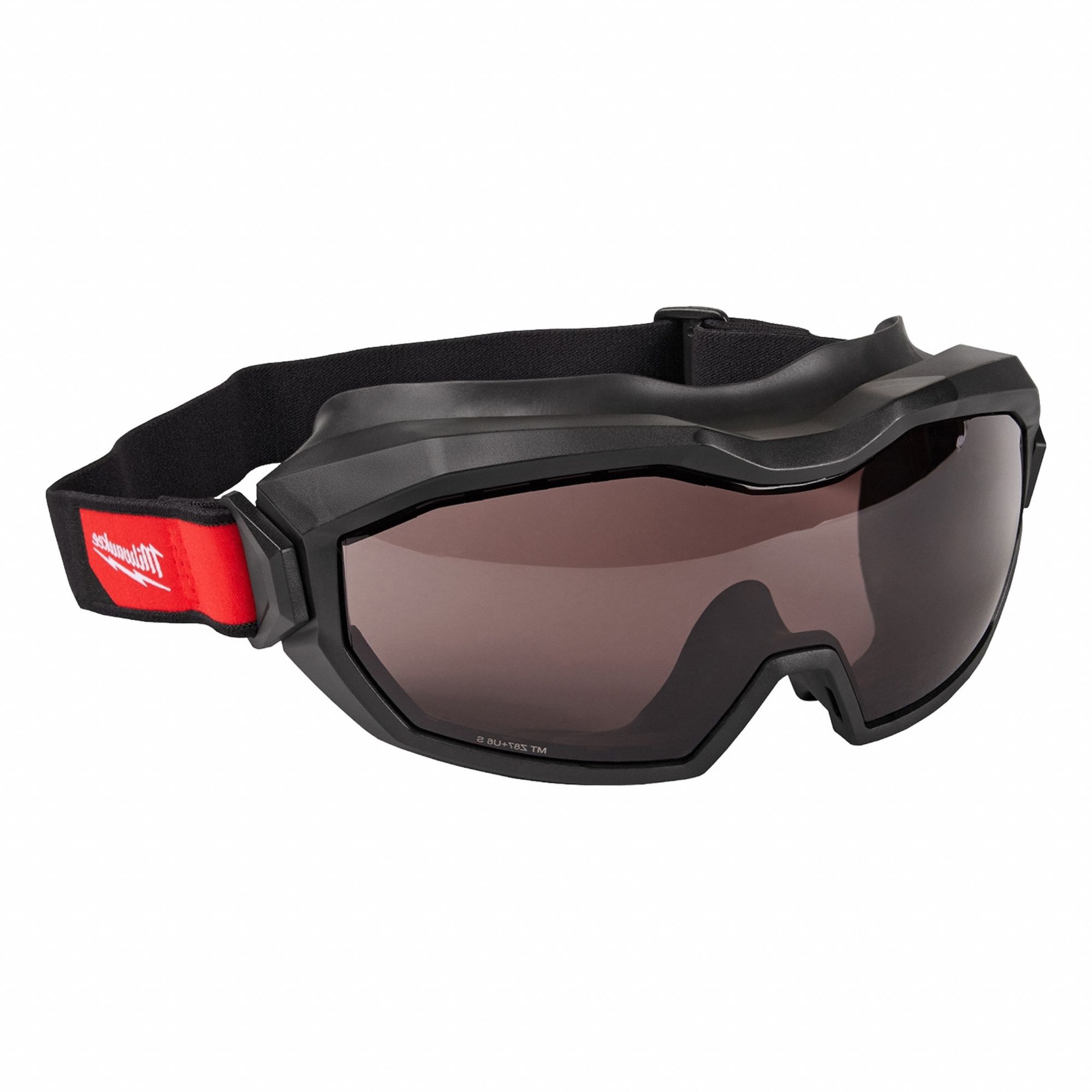 Safety Goggles: Black Lens Color, Anti-Fog/Scratch-Resistant, Direct