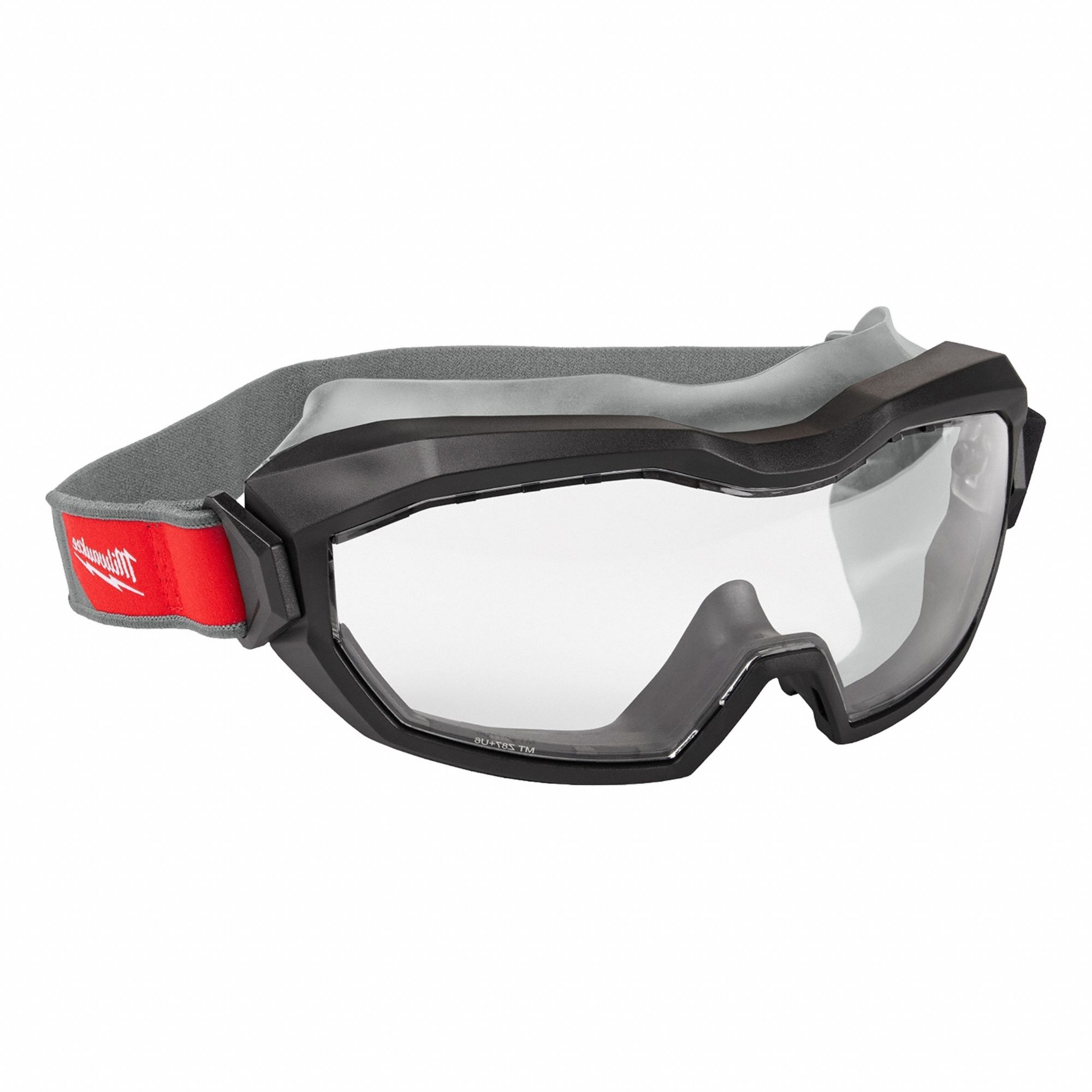 Safety Goggles: Clear Lens Color, Anti-Fog/Scratch-Resistant, Non-Vented