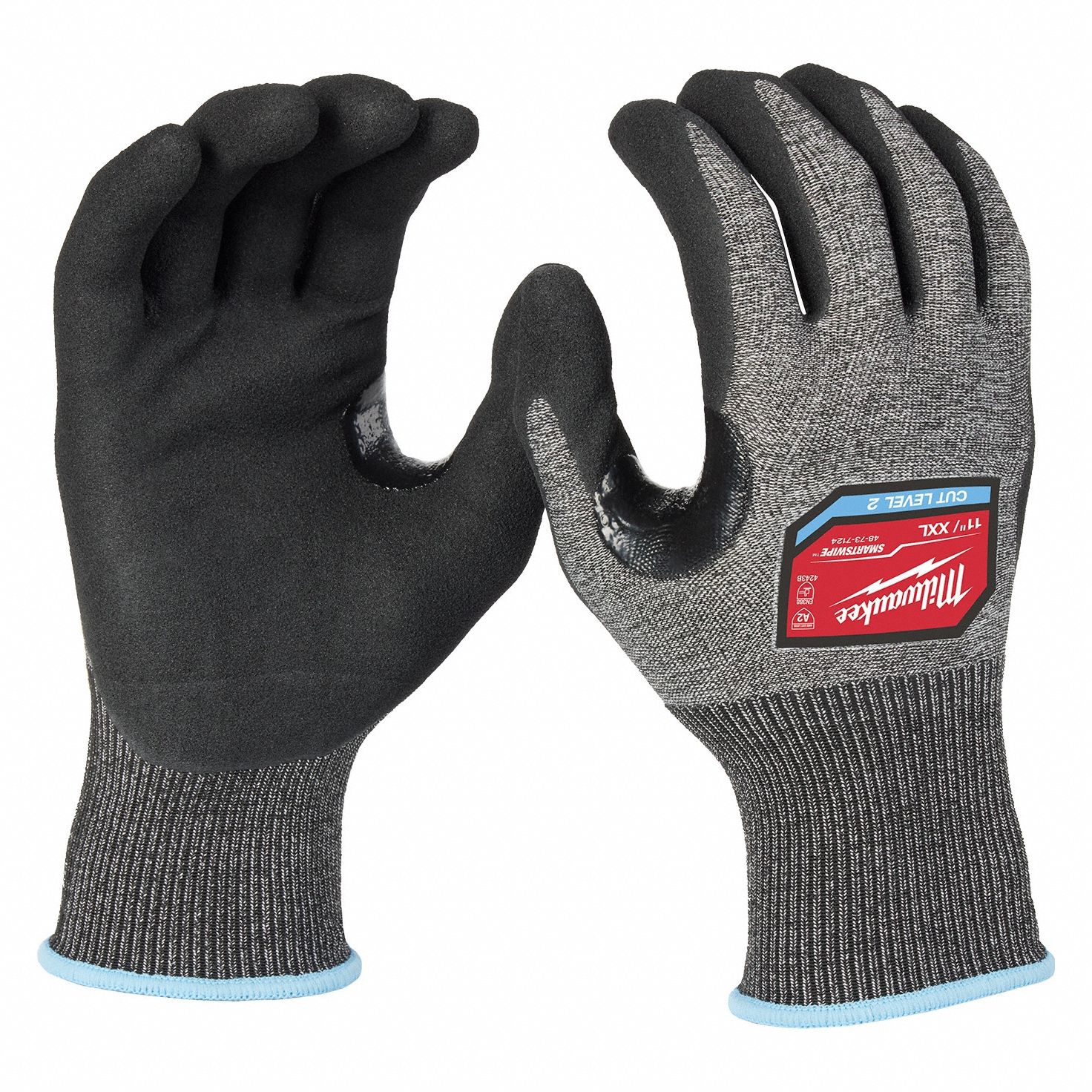 KNIT GLOVES,A2,BLACK,18 GA,2XL,PR