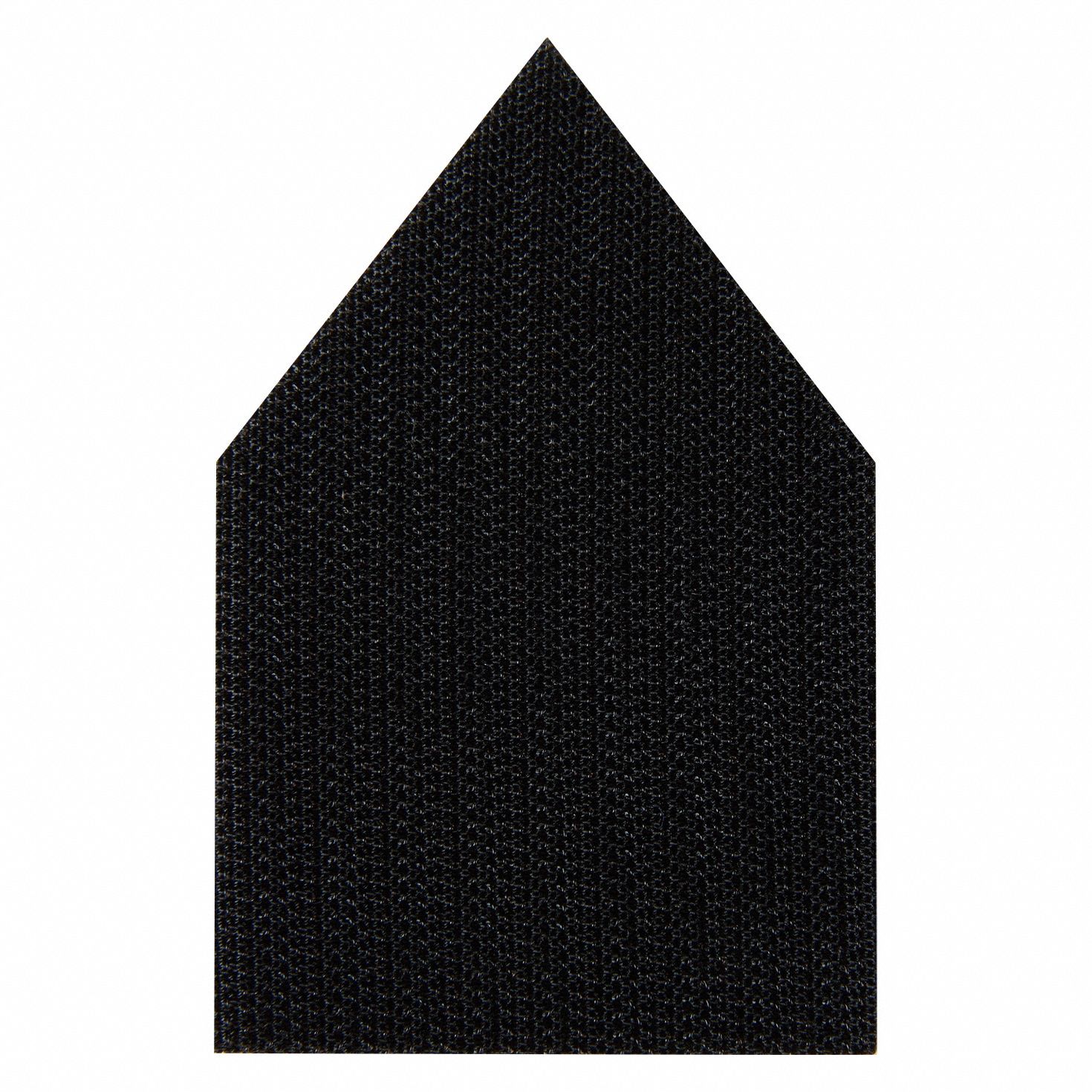 Sander Pad: 3 5/8 in Wd, Triangle, Hook and Loop, Medium, Non-Vacuum Vacuum Holes, Foam