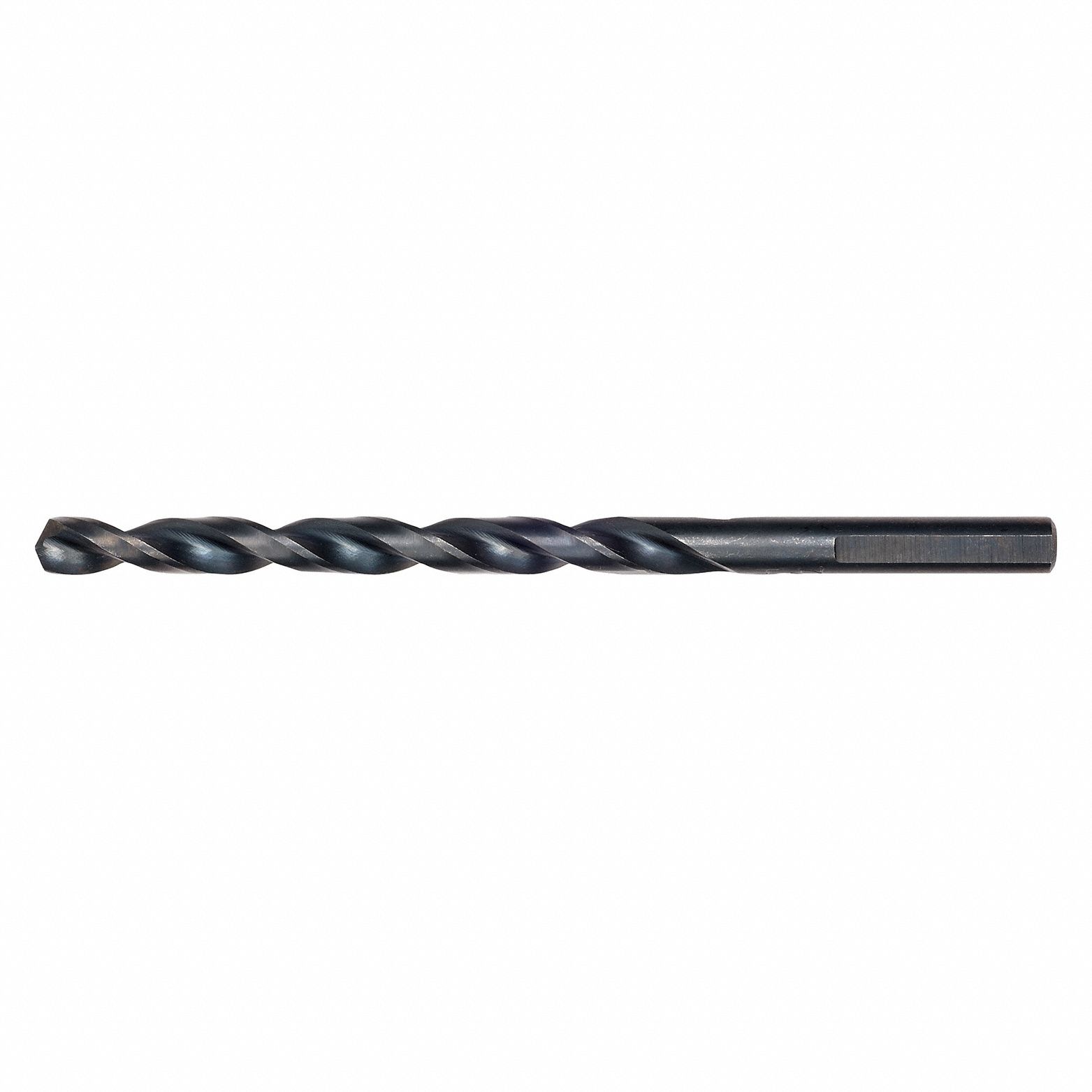 HEX SHANK DRILL BIT, 7/32 IN DRILL BIT SIZE, 2½ IN FLUTE L, 3¾ IN L