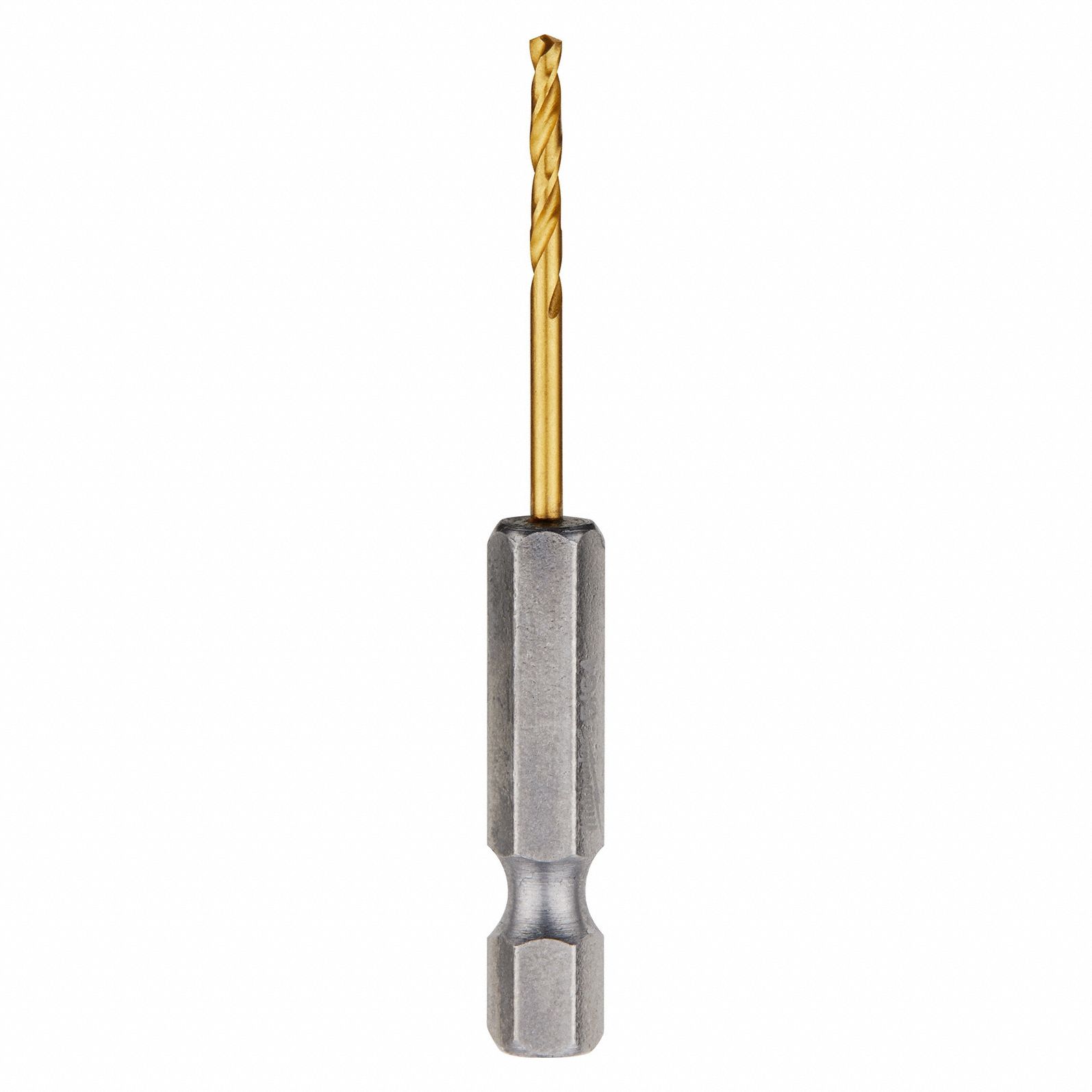 HEX SHANK DRILL BIT, 5/64 IN DRILL BIT SIZE, ⅝ IN FLUTE L, ¼ IN SHANK HEX, 2 PK