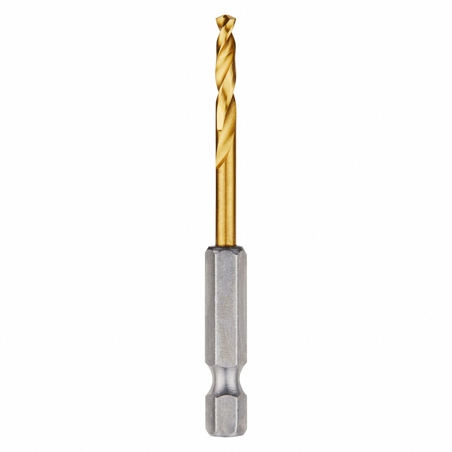 HEX SHANK DRILL BIT, 9/64 IN DRILL BIT SIZE, 15/16 IN FLUTE L, ¼ IN SHANK HEX