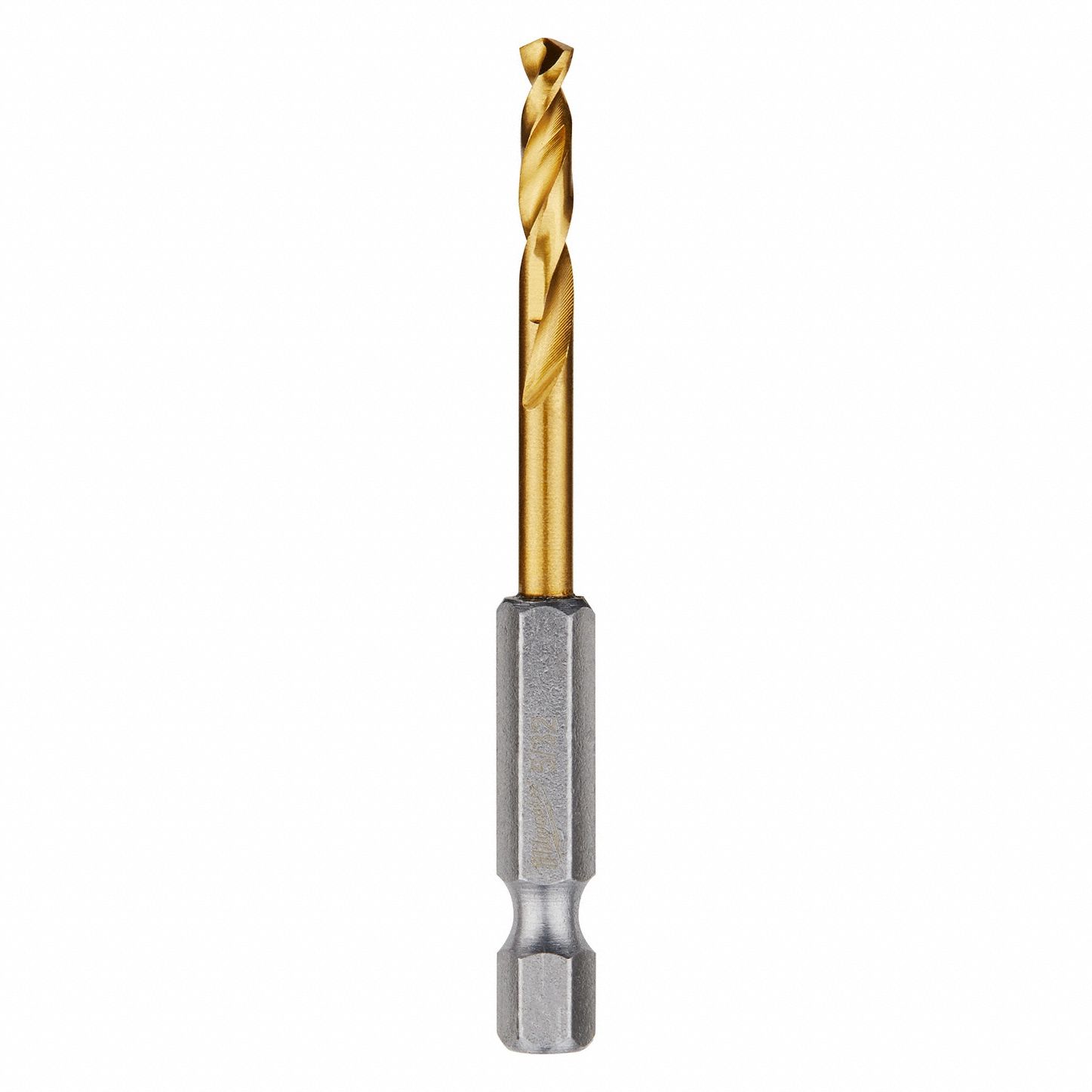 HEX SHANK DRILL BIT, 5/32 IN DRILL BIT SIZE, 1 IN FLUTE L, ¼ IN SHANK HEX, 135 °