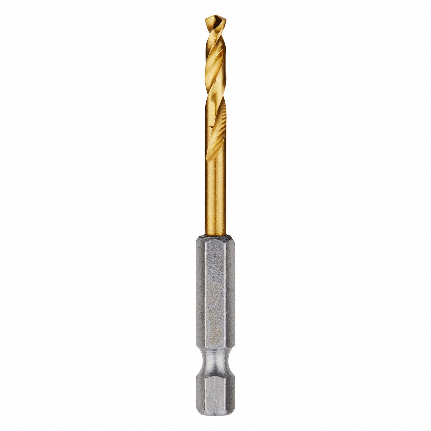 MILWAUKEE Hex Shank Drill Bit: 5/32 in Drill Bit Size, 1 in Flute Lg, 1/4  in Shank Hex Size