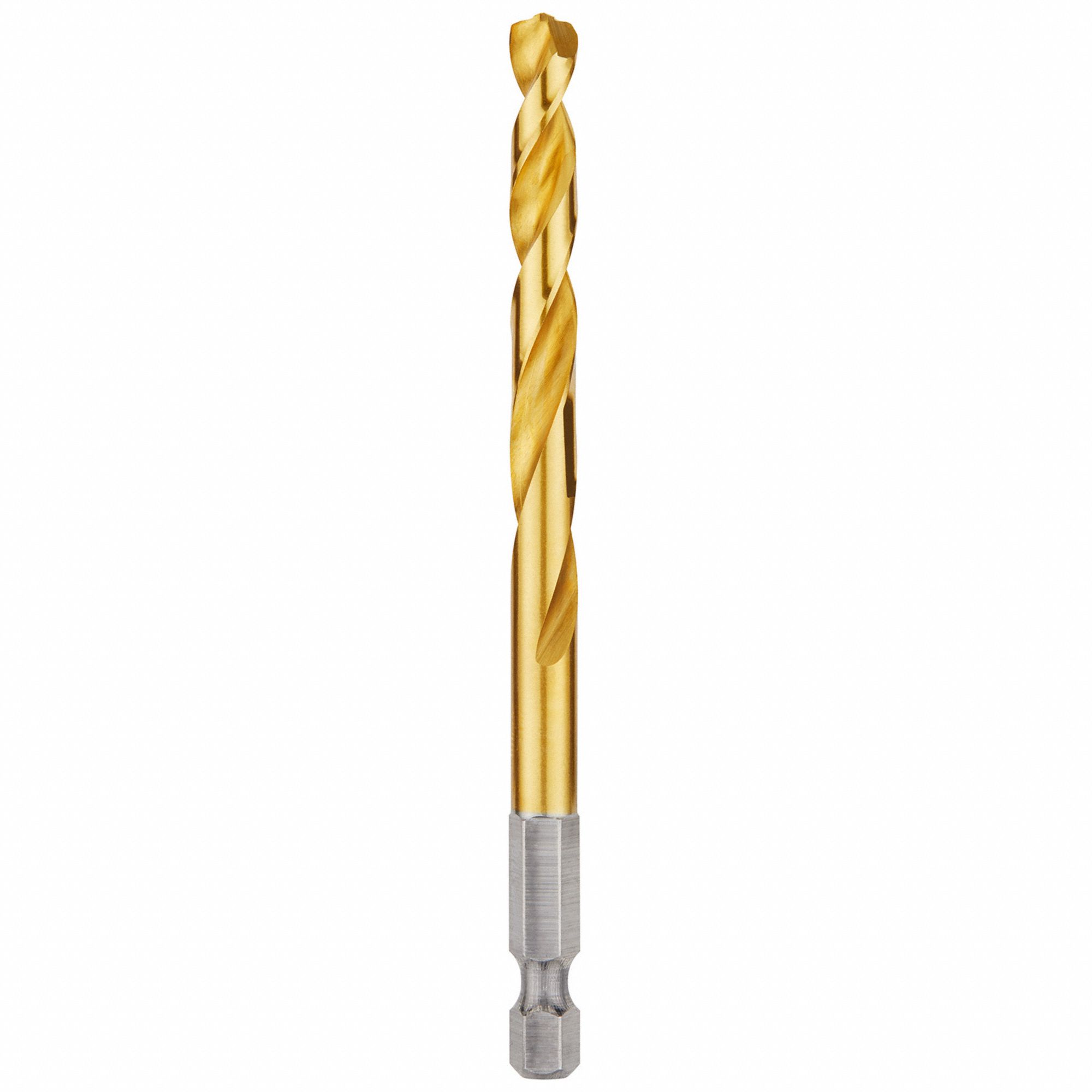 MILWAUKEE, 17/64 in Drill Bit Size, 2 1/2 in Flute Lg, Hex Shank Drill