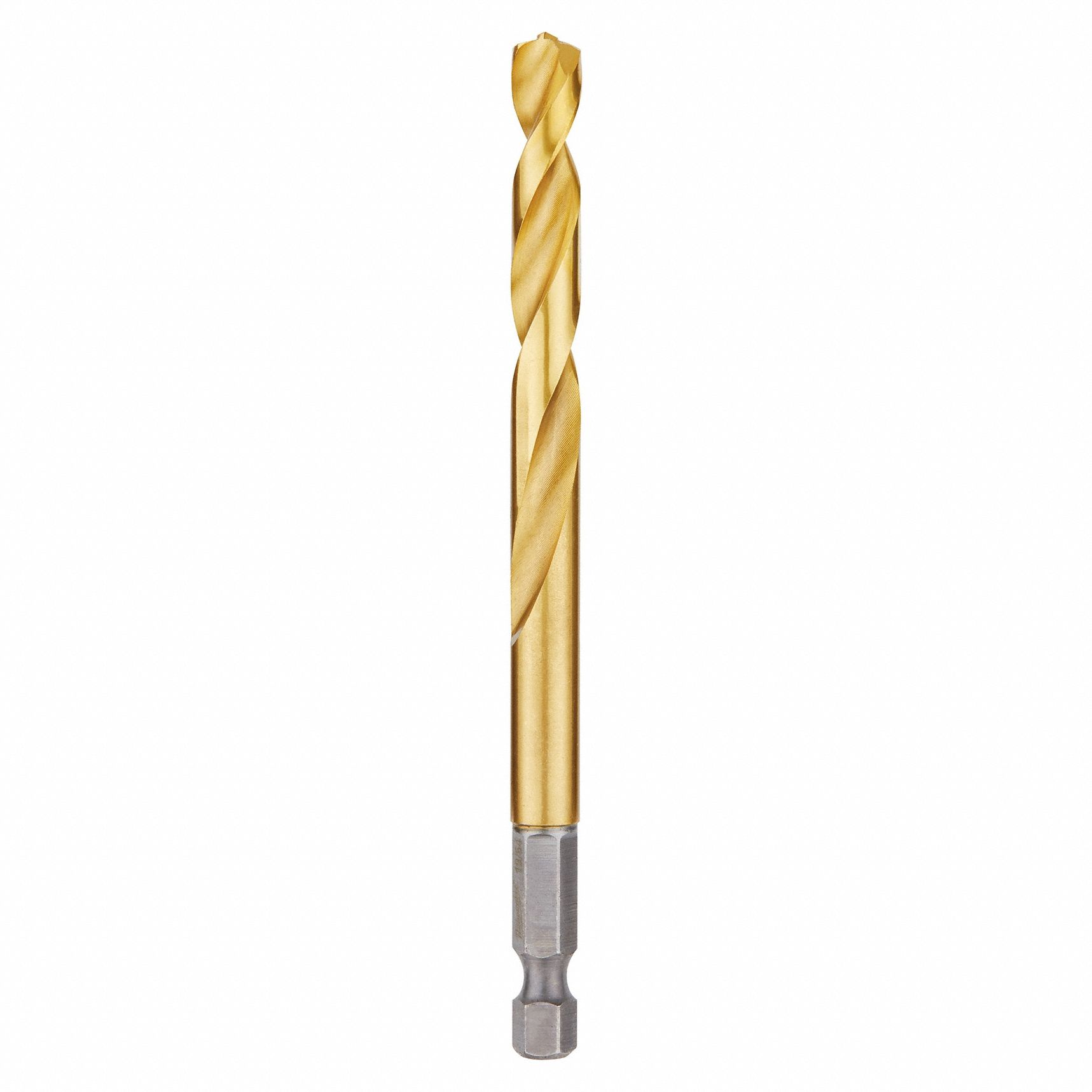 HEX SHANK DRILL BIT, 19/64 IN DRILL BIT SIZE, 2 9/16 IN FLUTE L, ¼ IN SHANK HEX