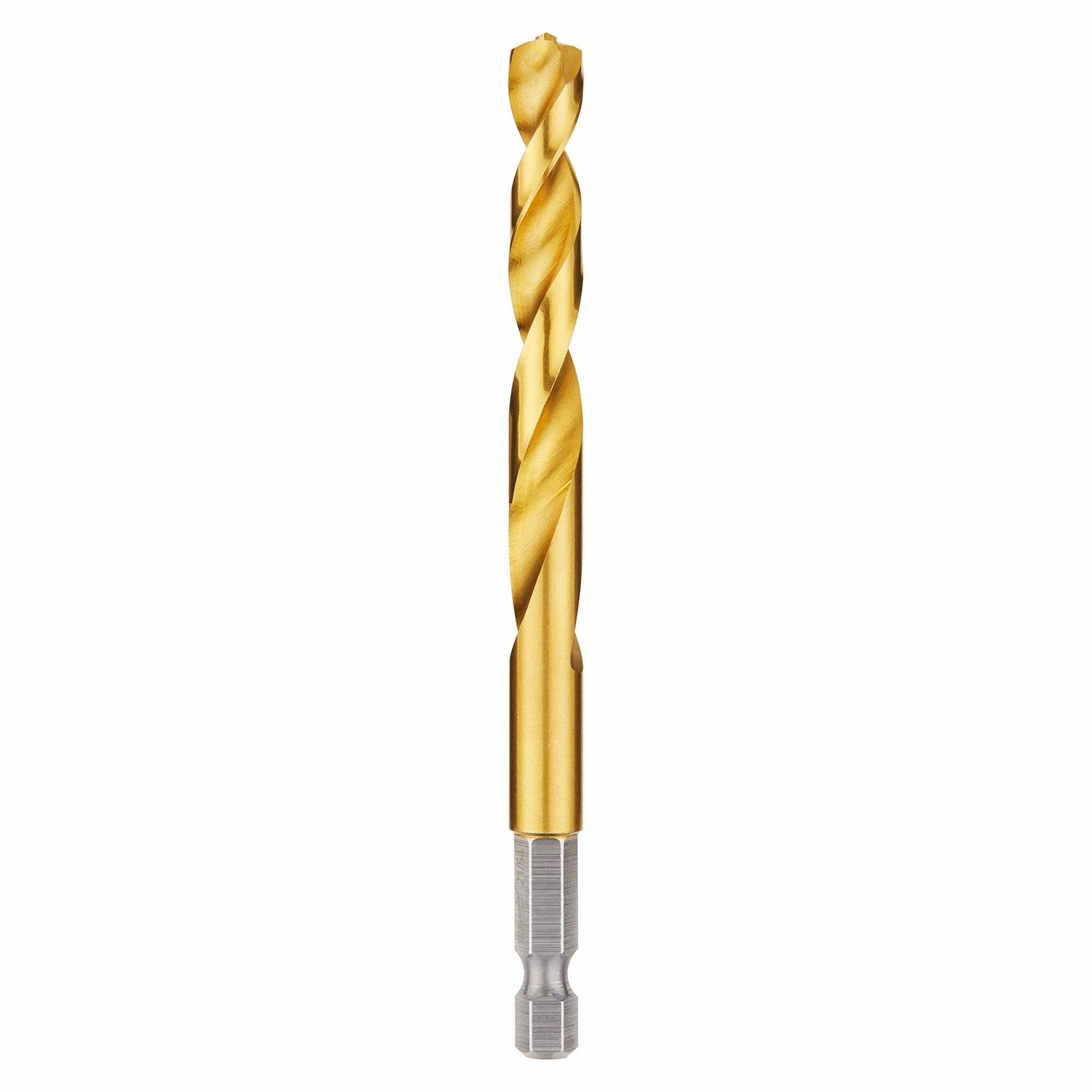 HEX SHANK DRILL BIT, 21/64 IN DRILL BIT SIZE, 2 11/16 IN FLUTE L, ¼ IN SHANK HEX