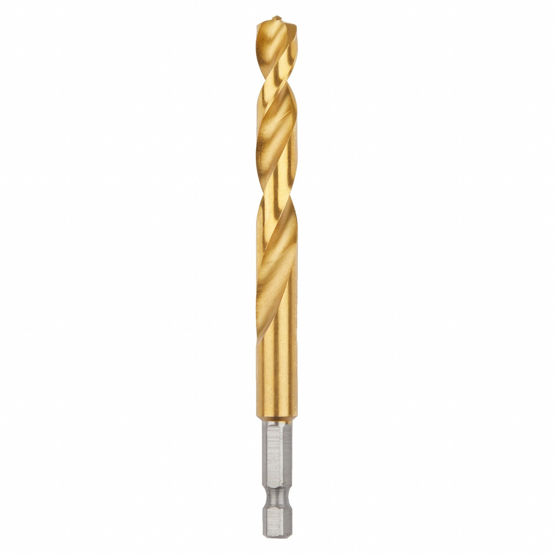 MILWAUKEE, 3/8 in Drill Bit Size, 2 7/8 in Flute Lg, Hex Shank Drill ...