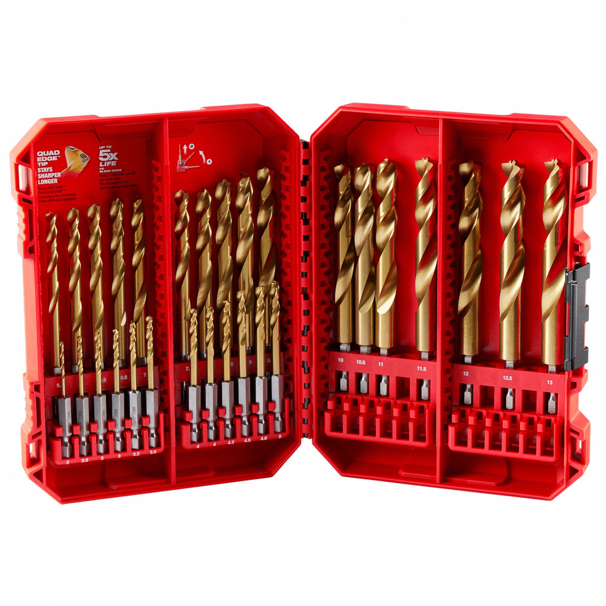 MILWAUKEE, 2 mm Smallest Drill Bit Size, 13 mm Largest Drill Bit Size ...