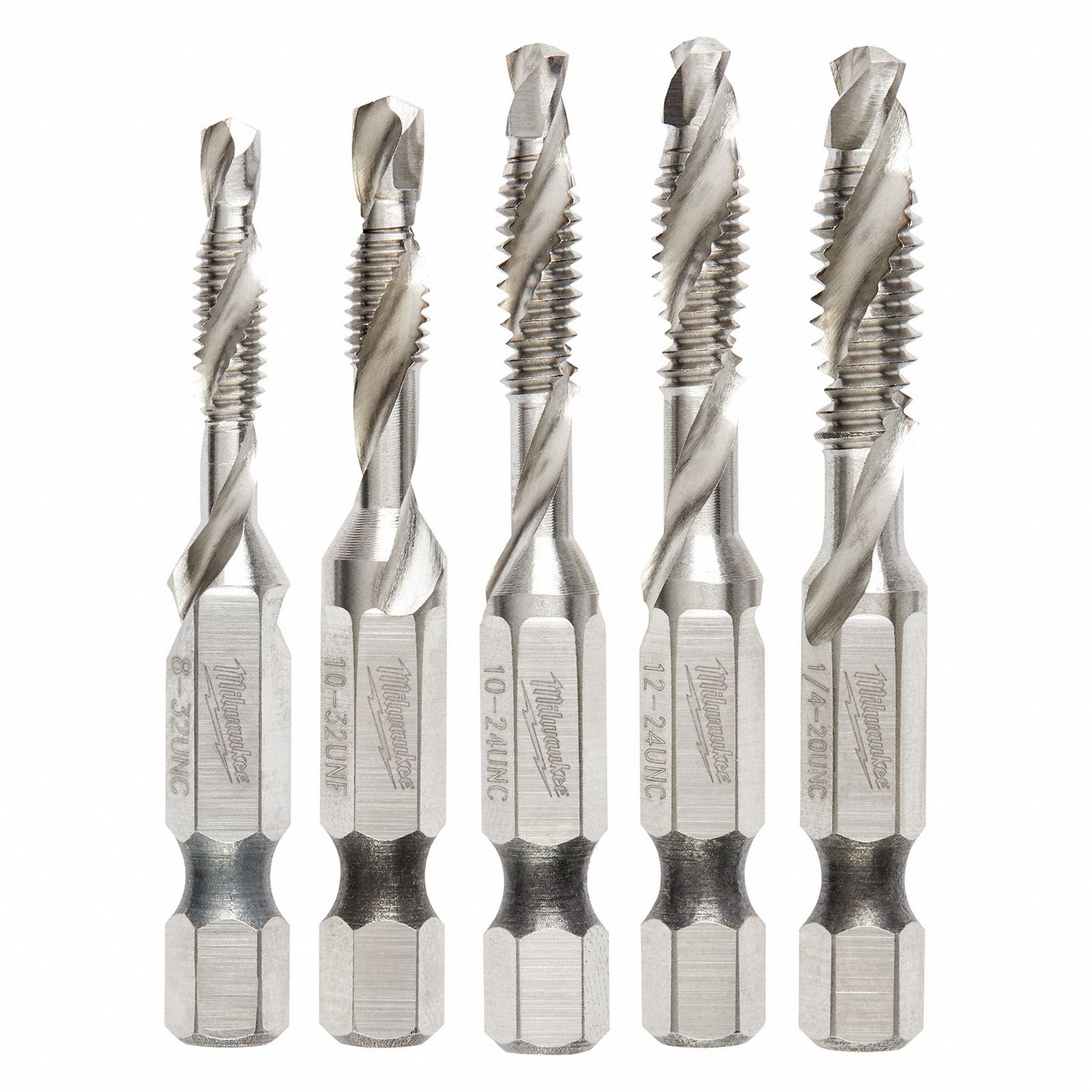 MILWAUKEE Drill, Tap, Countersink Set: 5 Pc (MPN 48-89-4874). Key specifications — attr1300676: MILWAUKEE; attr1300681: Impact Rated.