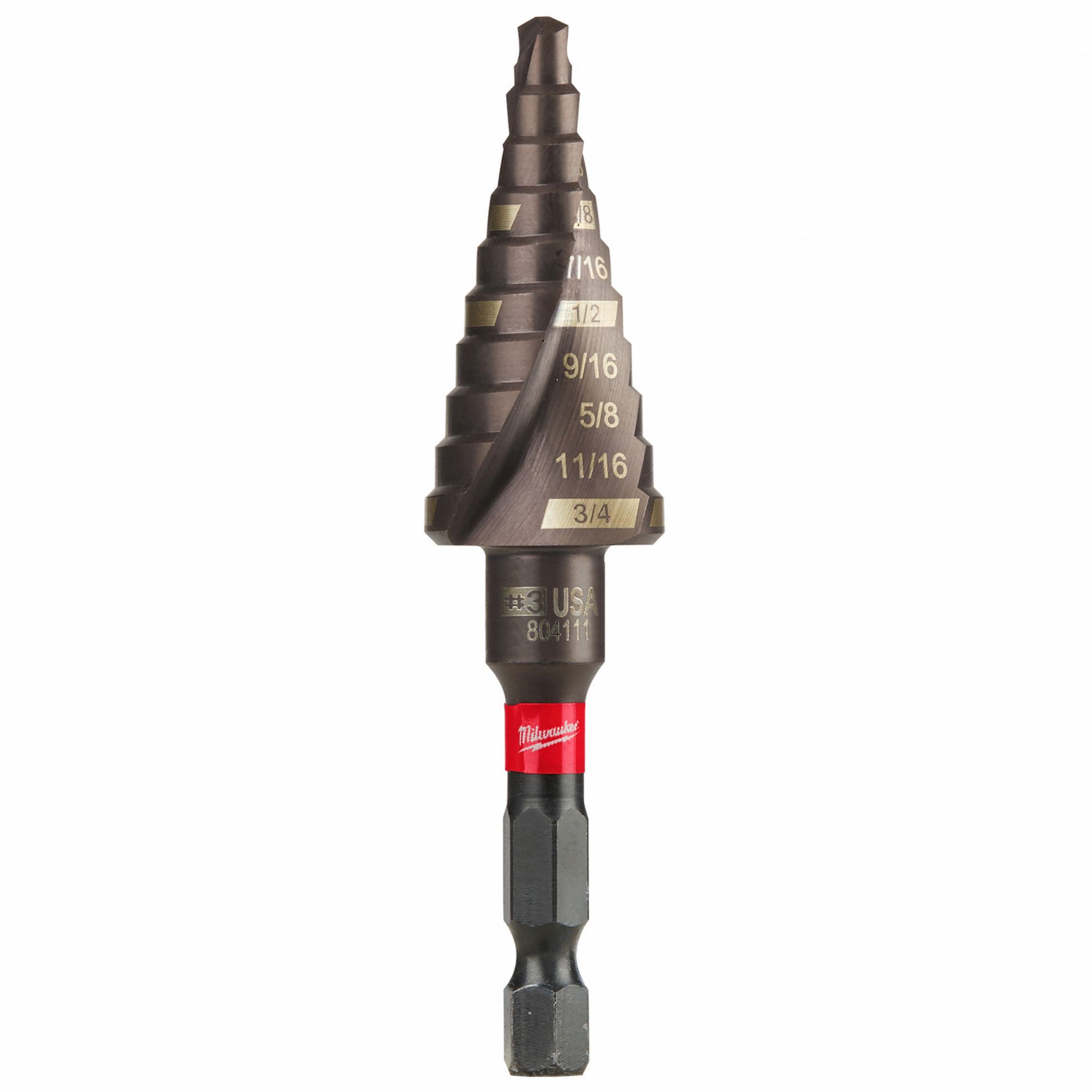 Foret étagé Shockwave 4 à 30 Mm - Pas De 2 Et 3 Mm, Pour Perceuse à Percussion, Revêtement Titane Aluminium Longue Durée