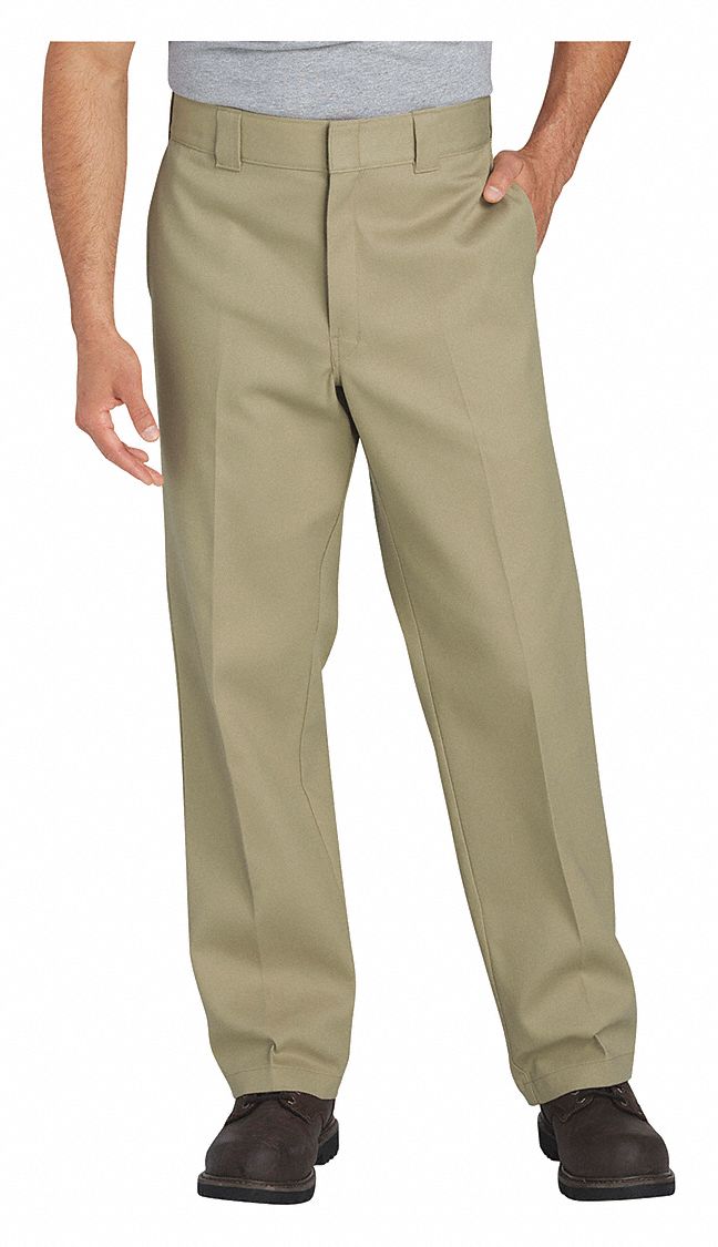 DICKIES Men's Work Pants, Cotton/Polyester, Color: Desert Sand, Fits ...