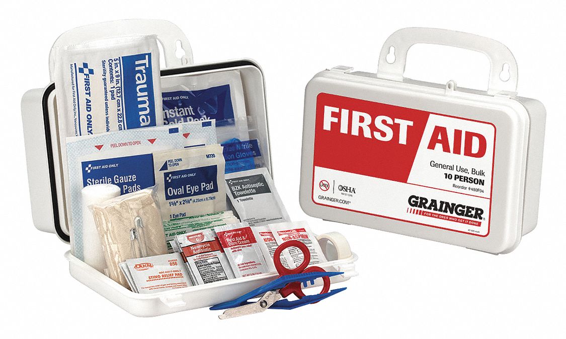 Industrial, 10 People Served per Kit, First Aid Kit 480F9459287