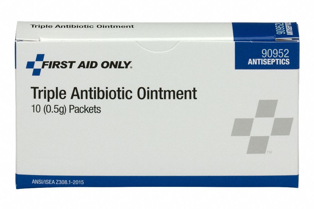 GRAINGER APPROVED Antibiotic Cream, Box/Wrapped Packets, 0.004 oz Size