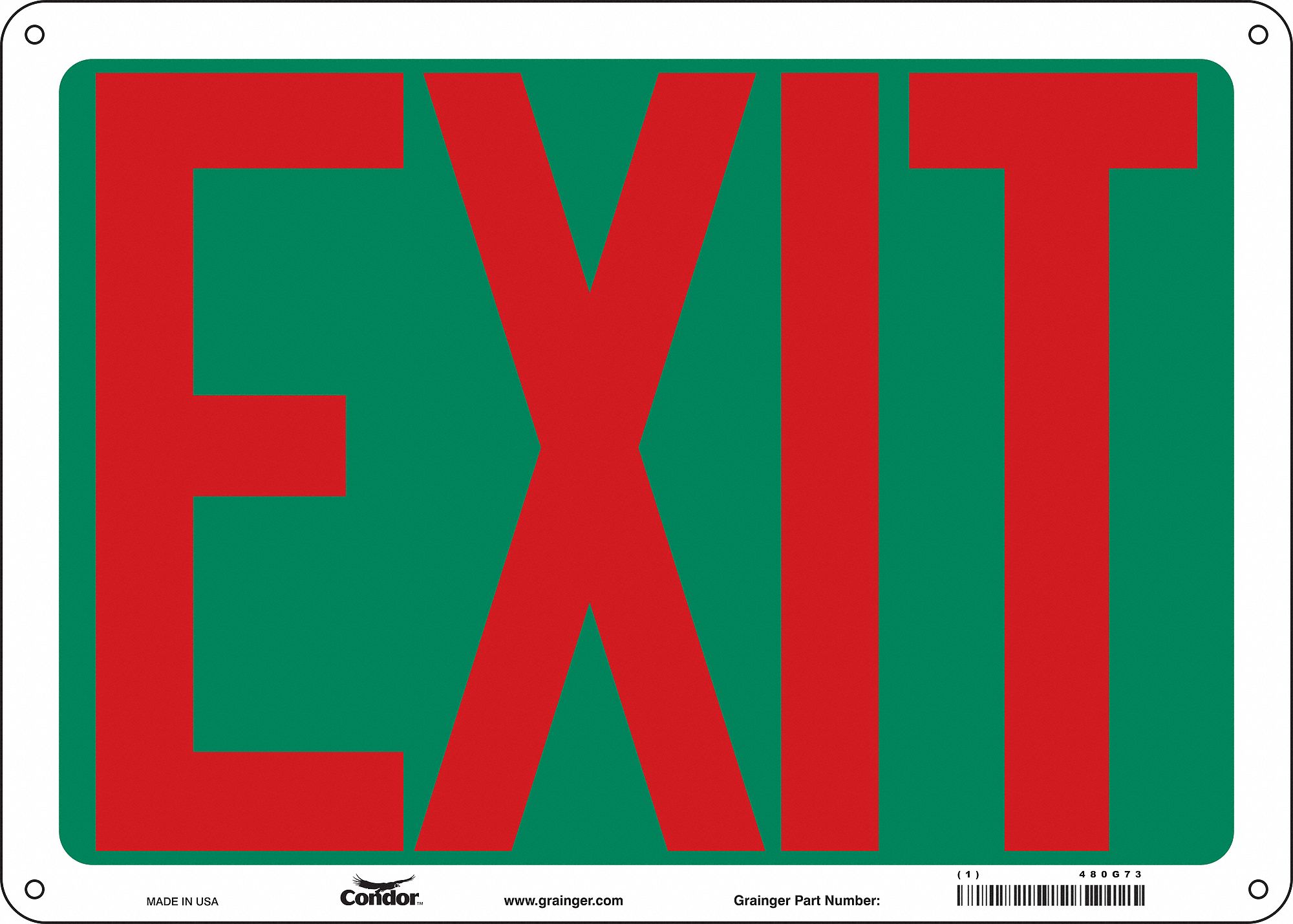 Safety Sign: Polyethylene, Mounting Holes Sign Mounting, 10 in x 14 in Nominal Sign Size