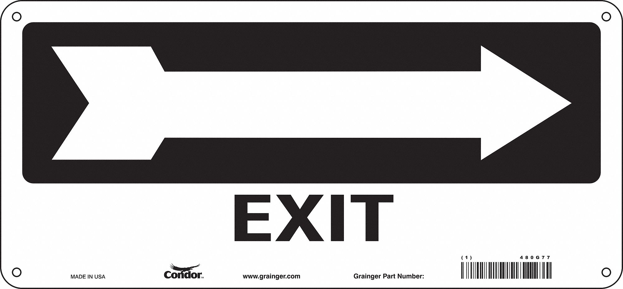 Safety Sign, 6 1/2 x 14 in, Polyethylene