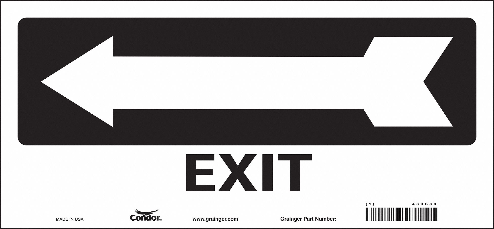 Safety Sign, 6 1/2 in x 14 in, Vinyl
