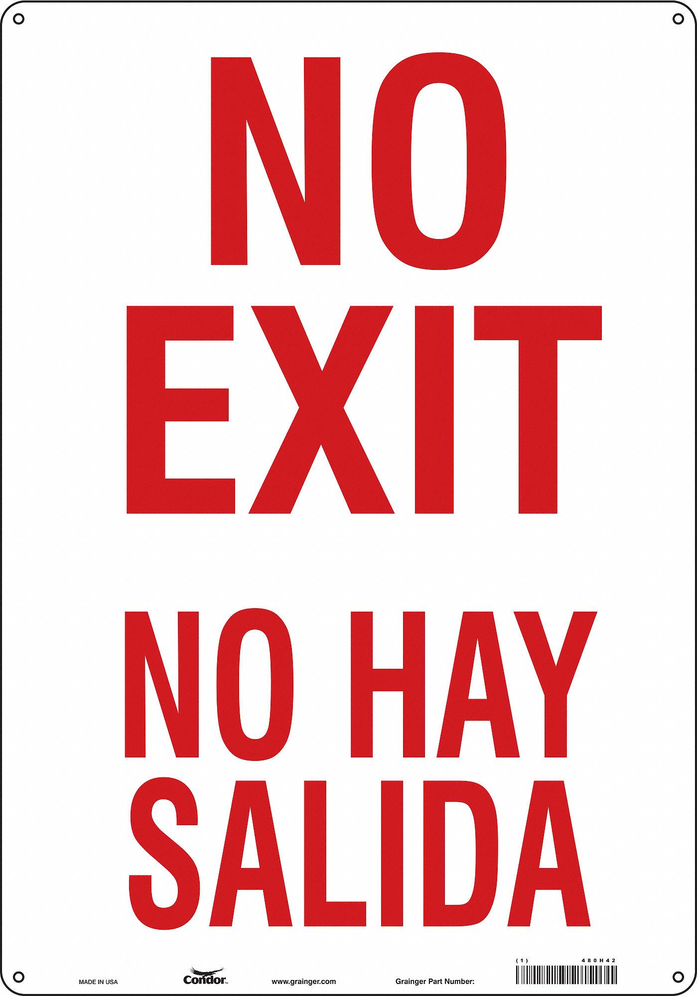 Safety Sign, 20 in x 14 in, Aluminum