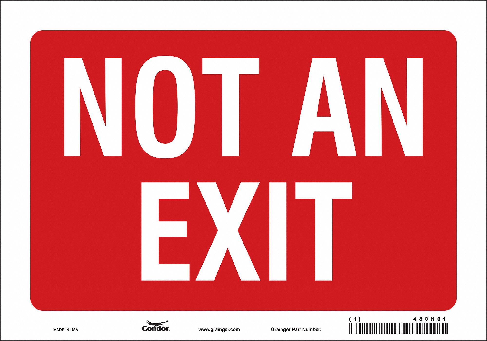 Vinyl, Adhesive Sign Mounting, Safety Sign - 480H61|480H61 - Grainger