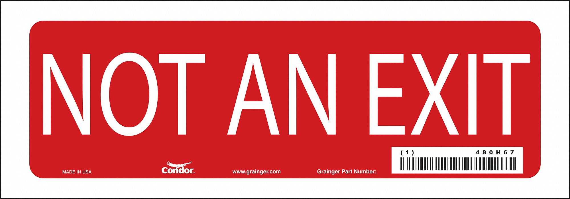 Safety Sign, 3 1/2 in x 10 in, Vinyl