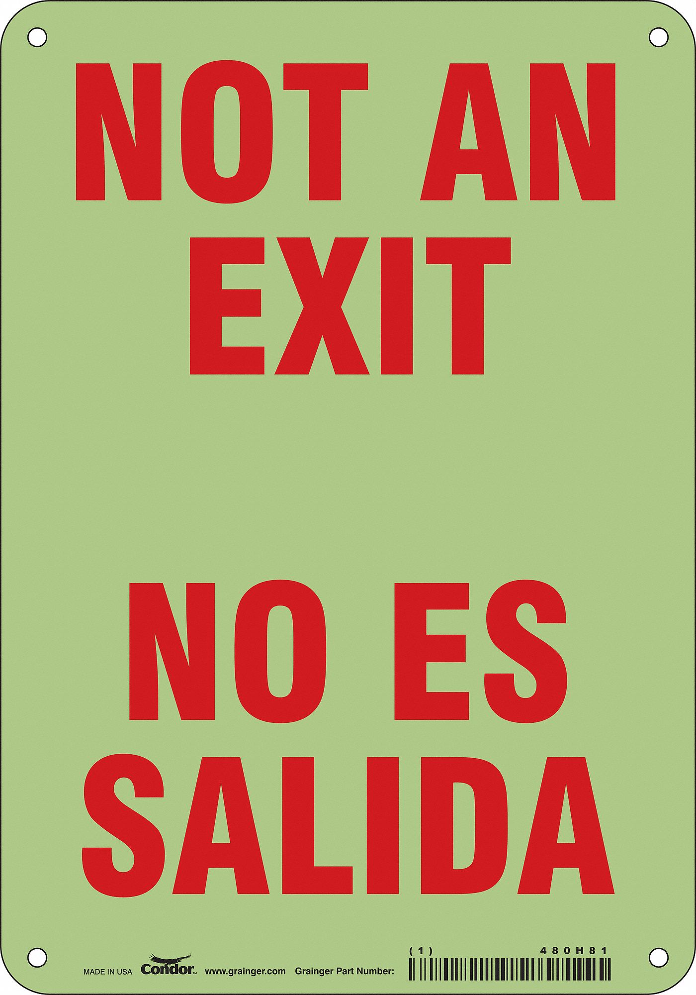 PANNEAU SECURITE,10PO X 7PO,POLYETHYLENE